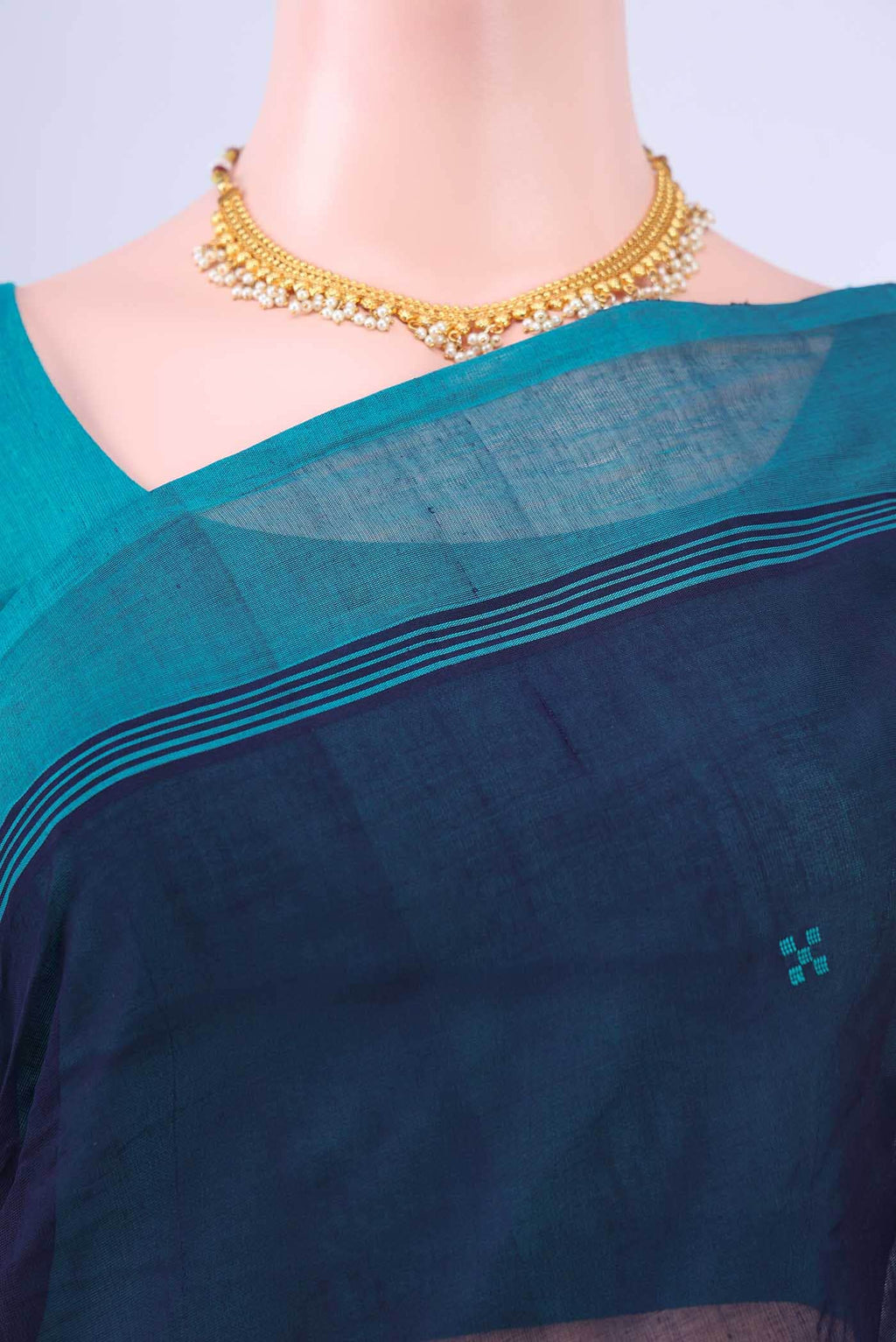 Navy Blue Kanchi Cotton Saree