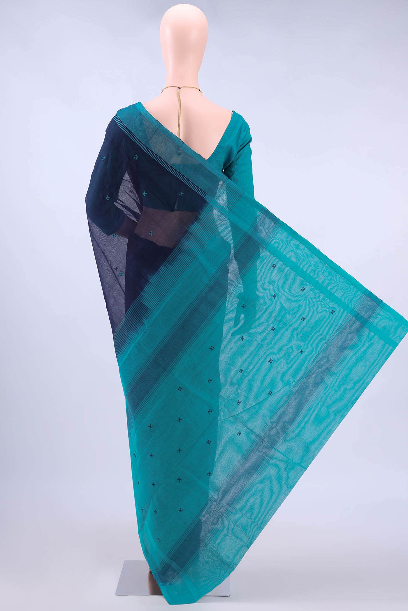 Navy Blue Kanchi Cotton Saree