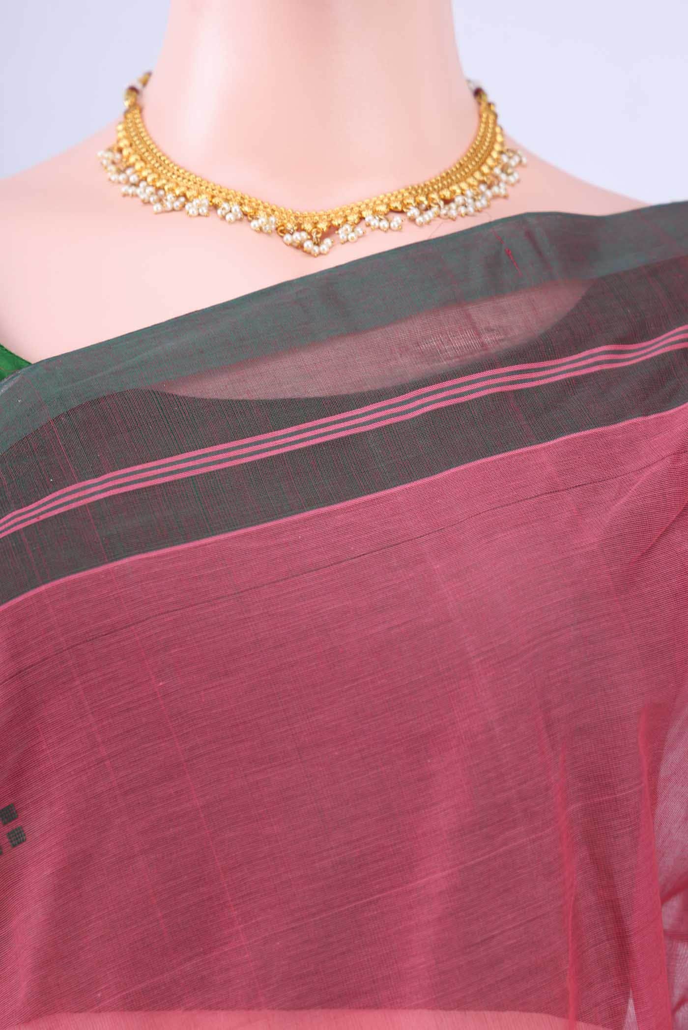 Peach Kanchi Cotton Saree