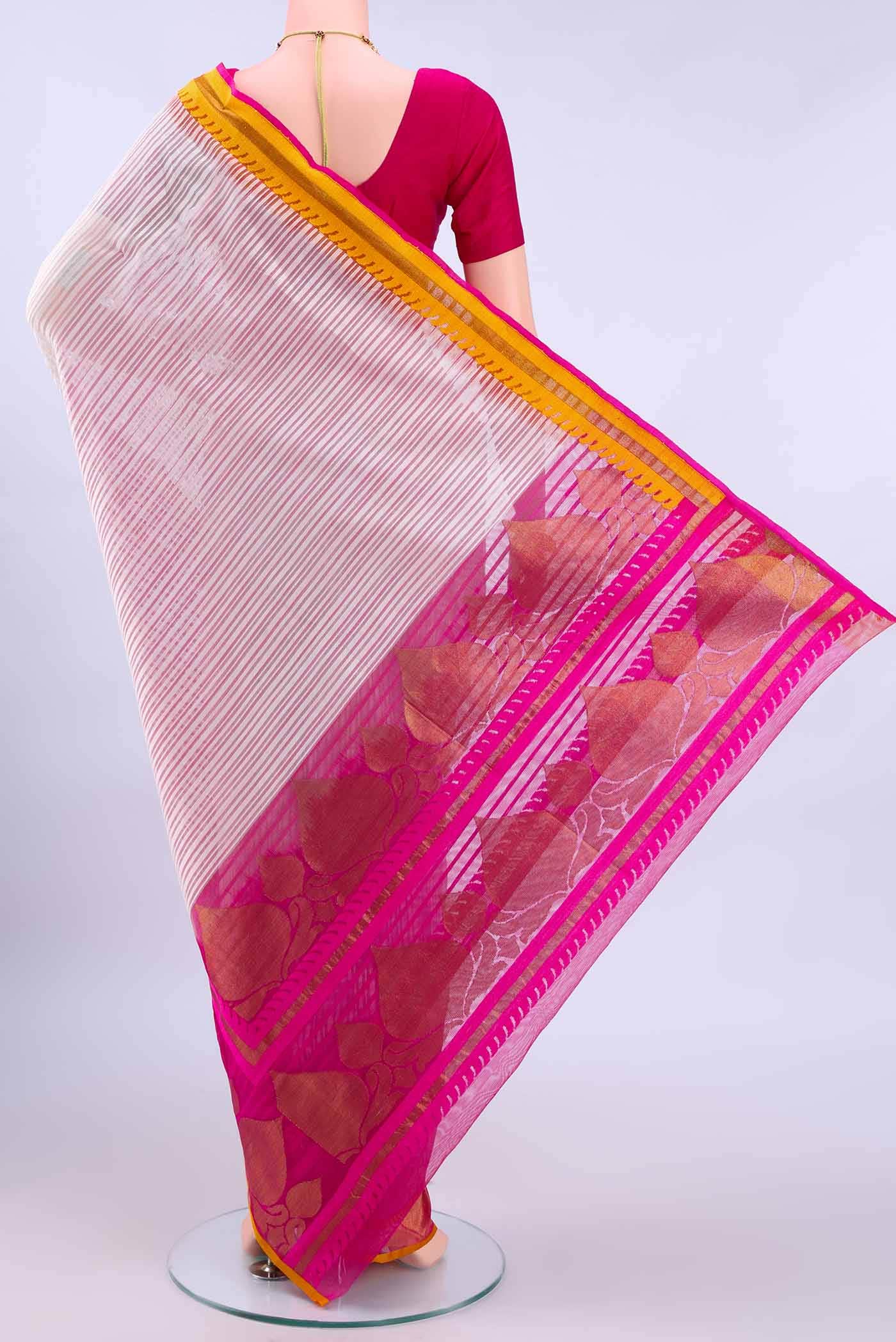 Cream Banarasi Saree