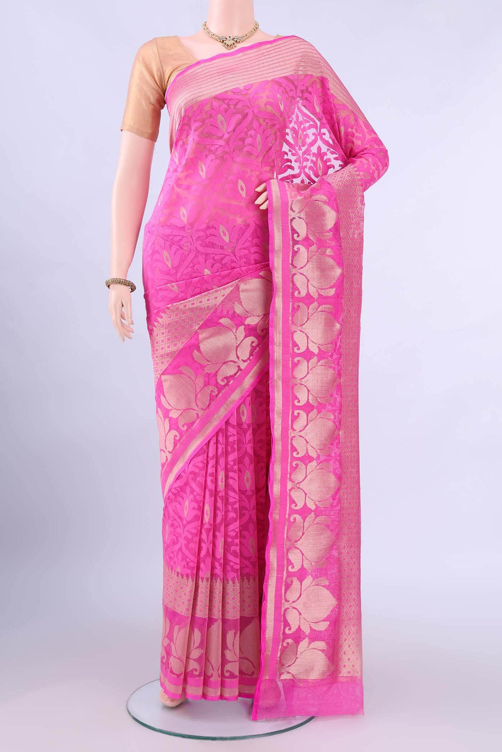 Pink Banarasi Saree