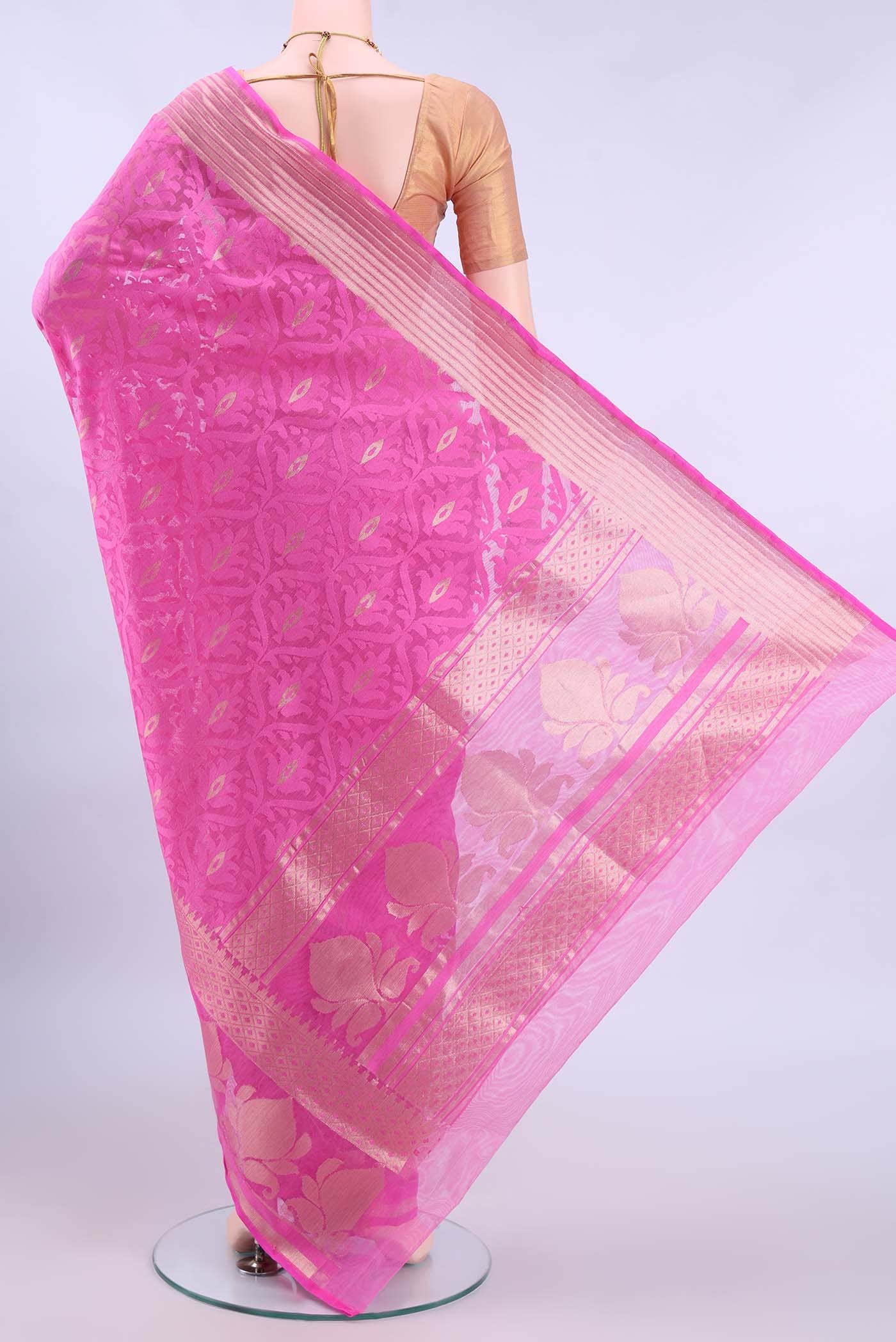 Pink Banarasi Saree