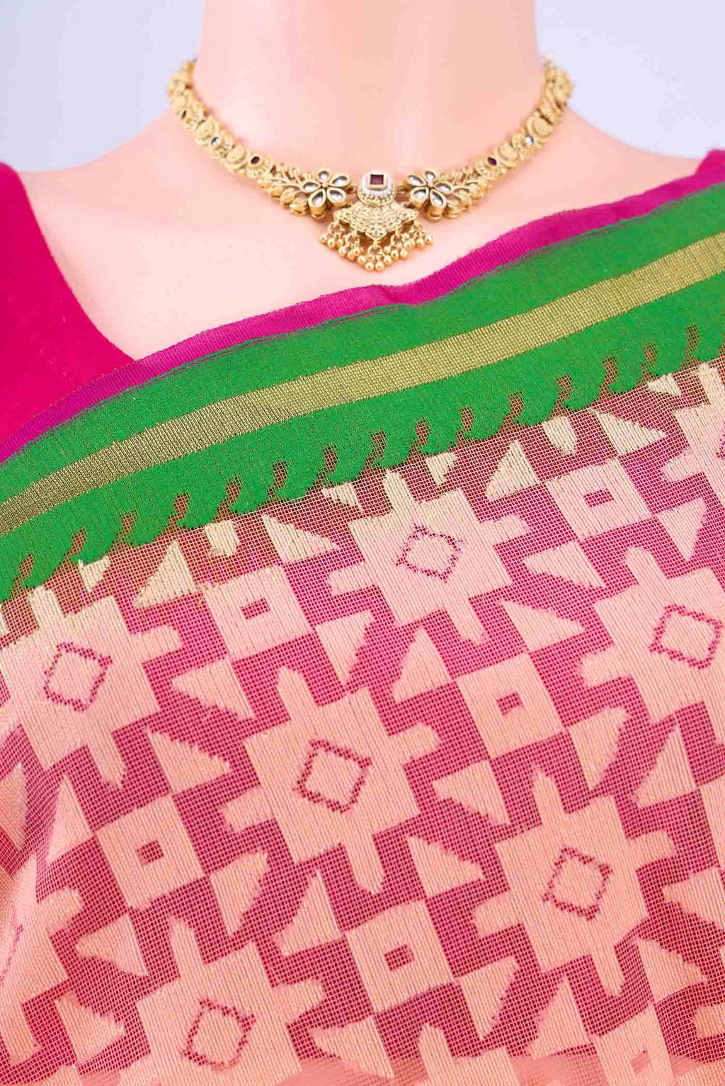 Peach Banarasi Saree