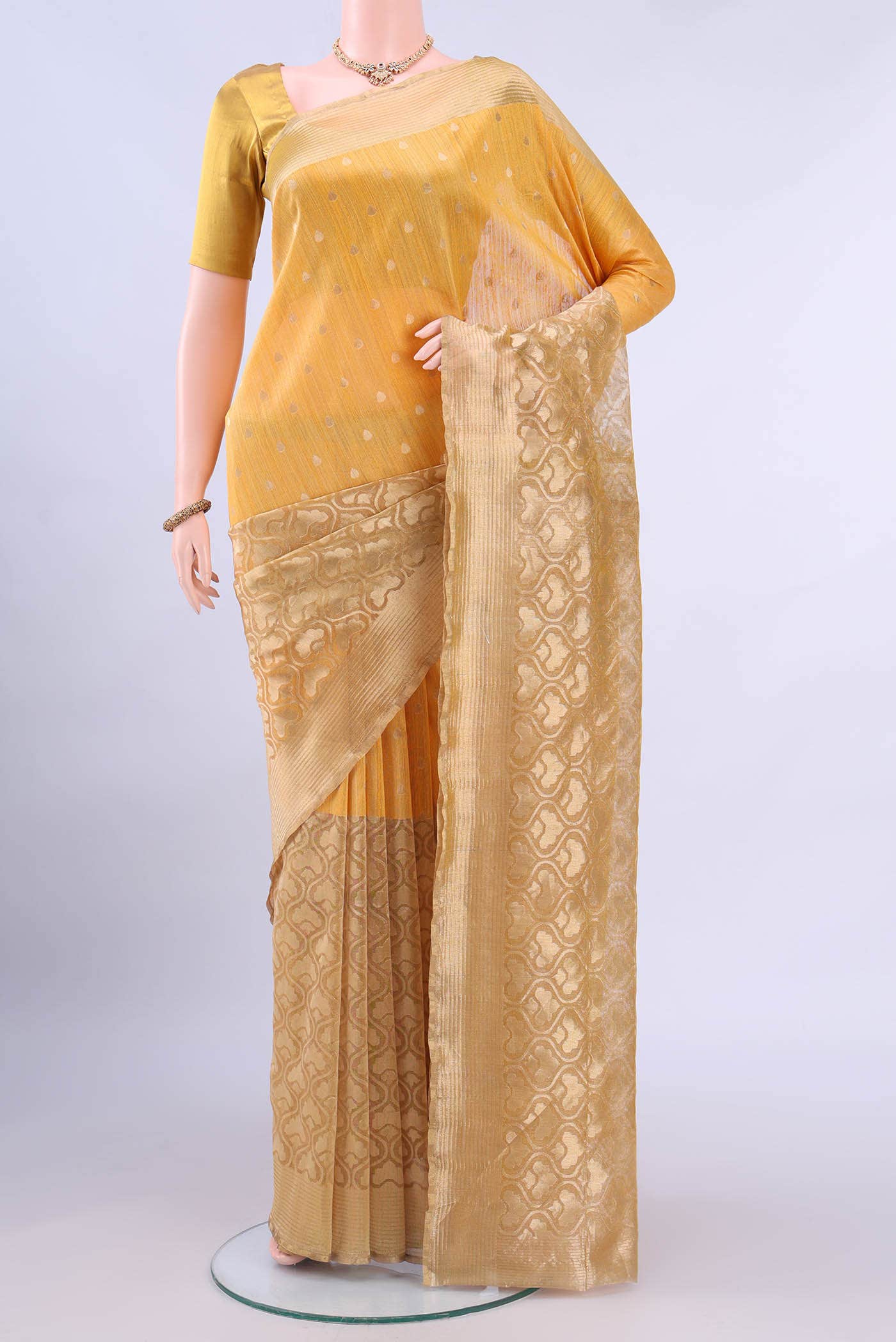 Golden Banarasi Saree