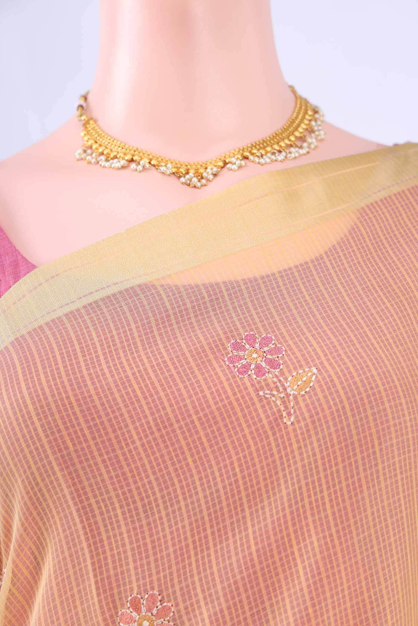 Yellow Kota Cotton Saree