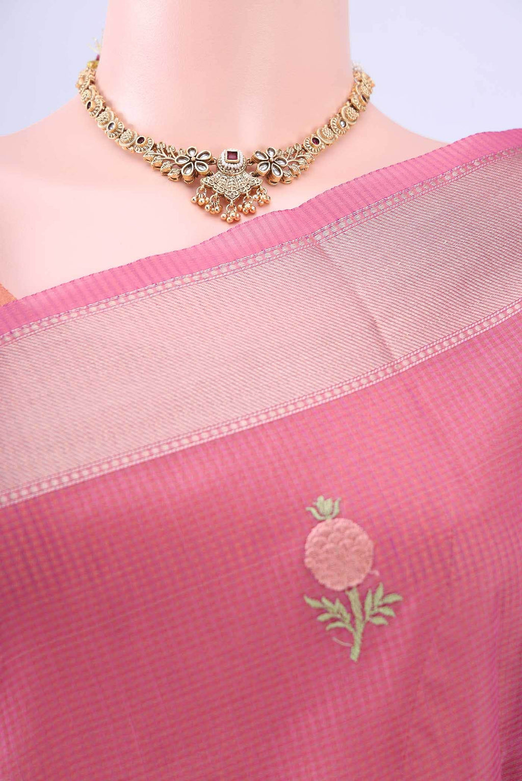 Pink Kota Cotton Saree