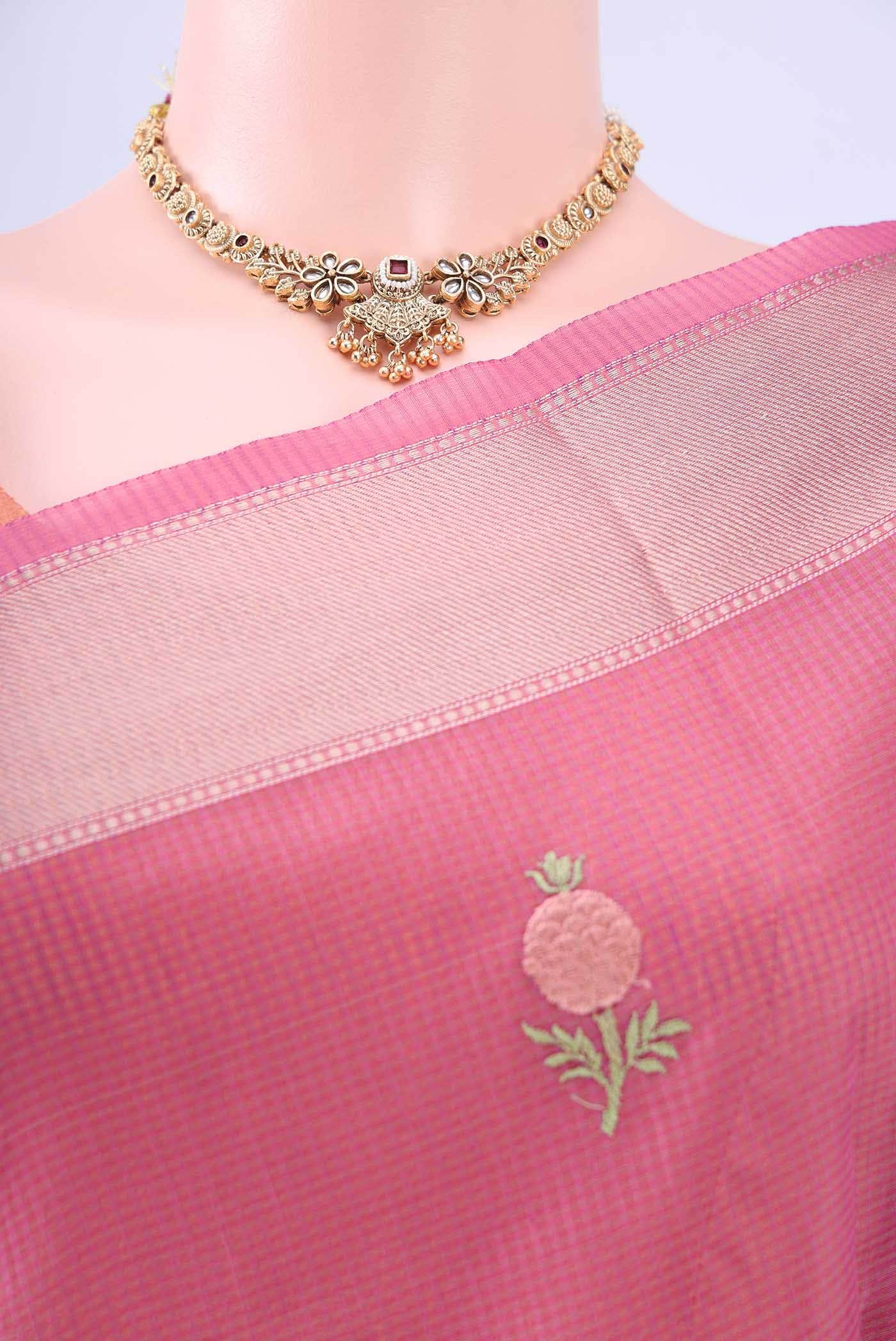 Pink Kota Cotton Saree