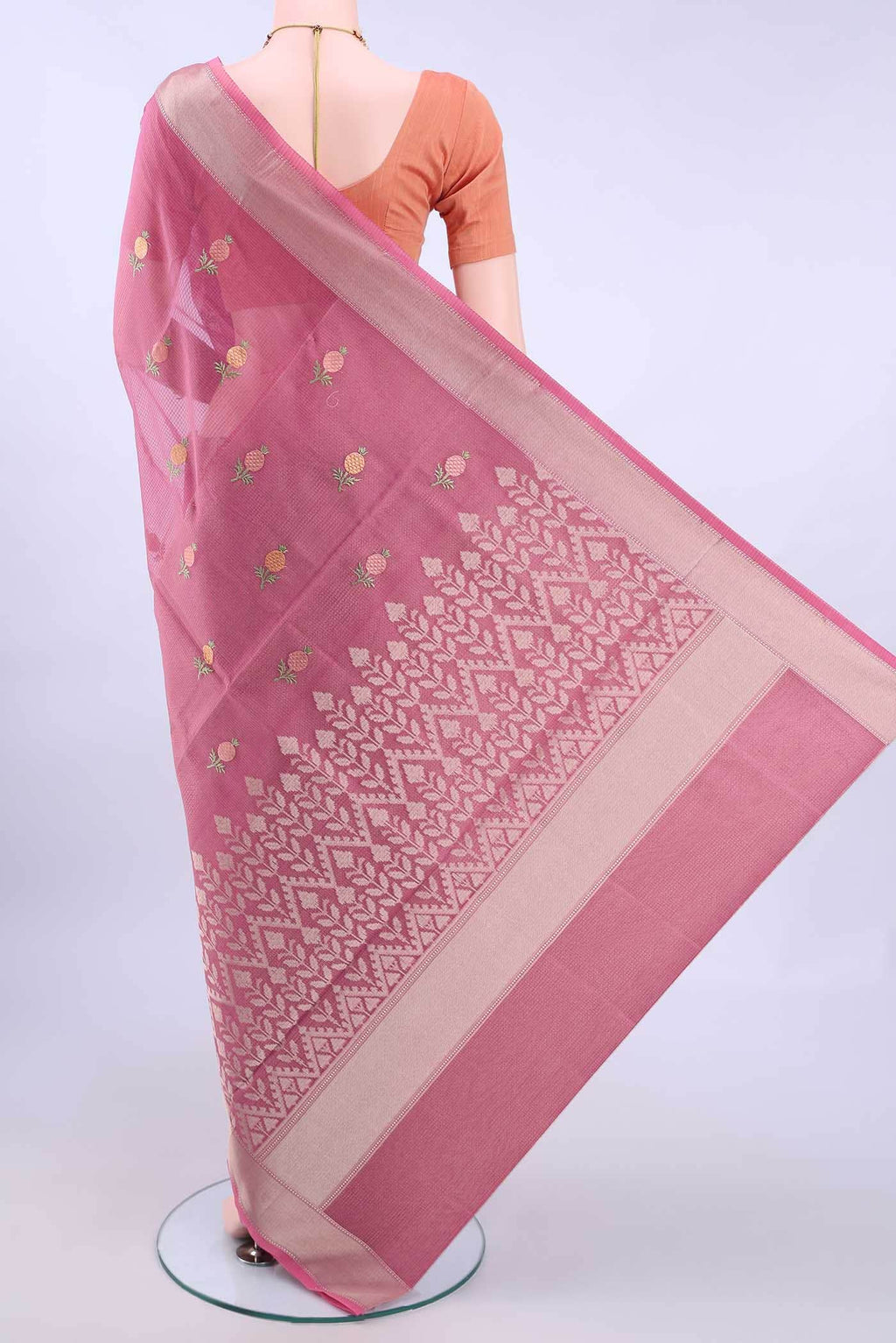 Pink Kota Cotton Saree