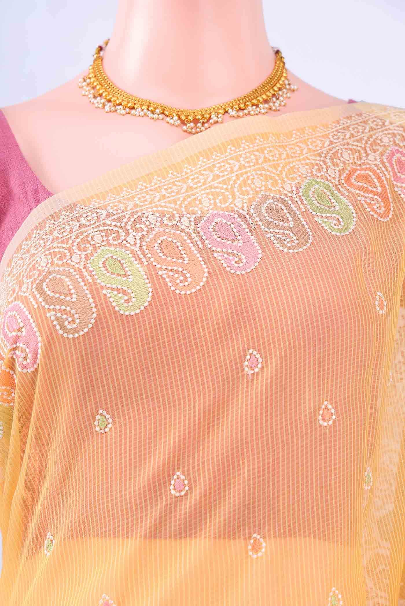 Yellow Kota Cotton Saree