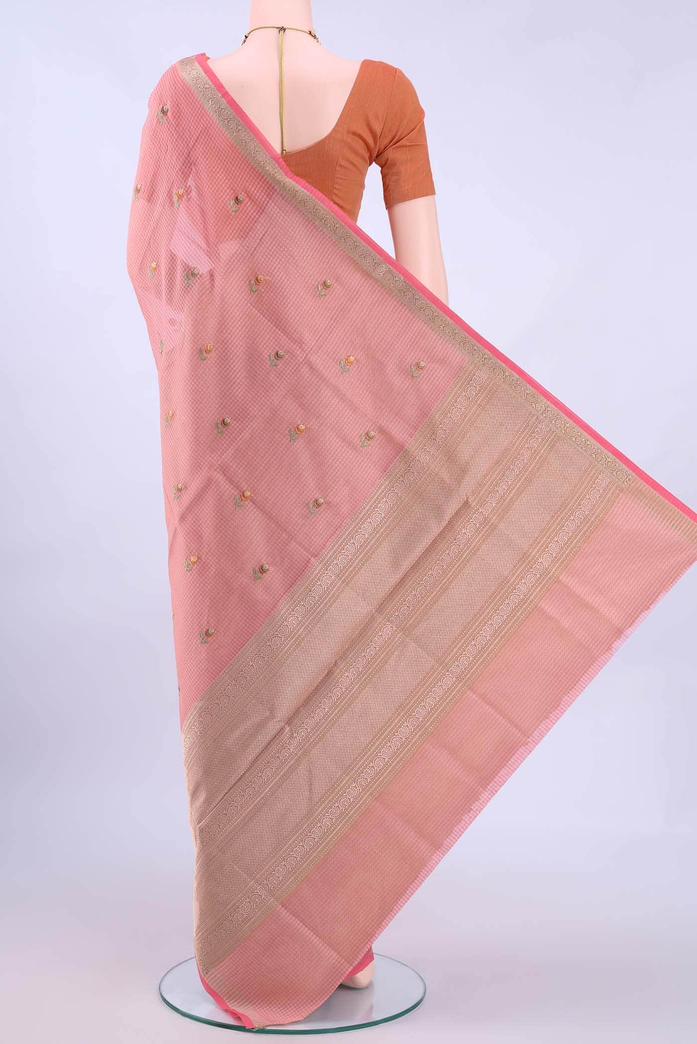 Pink Kota Cotton Saree