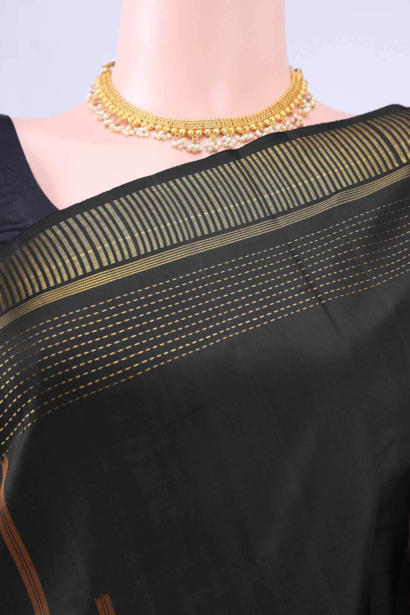 Black Kanchipuram Silk Saree