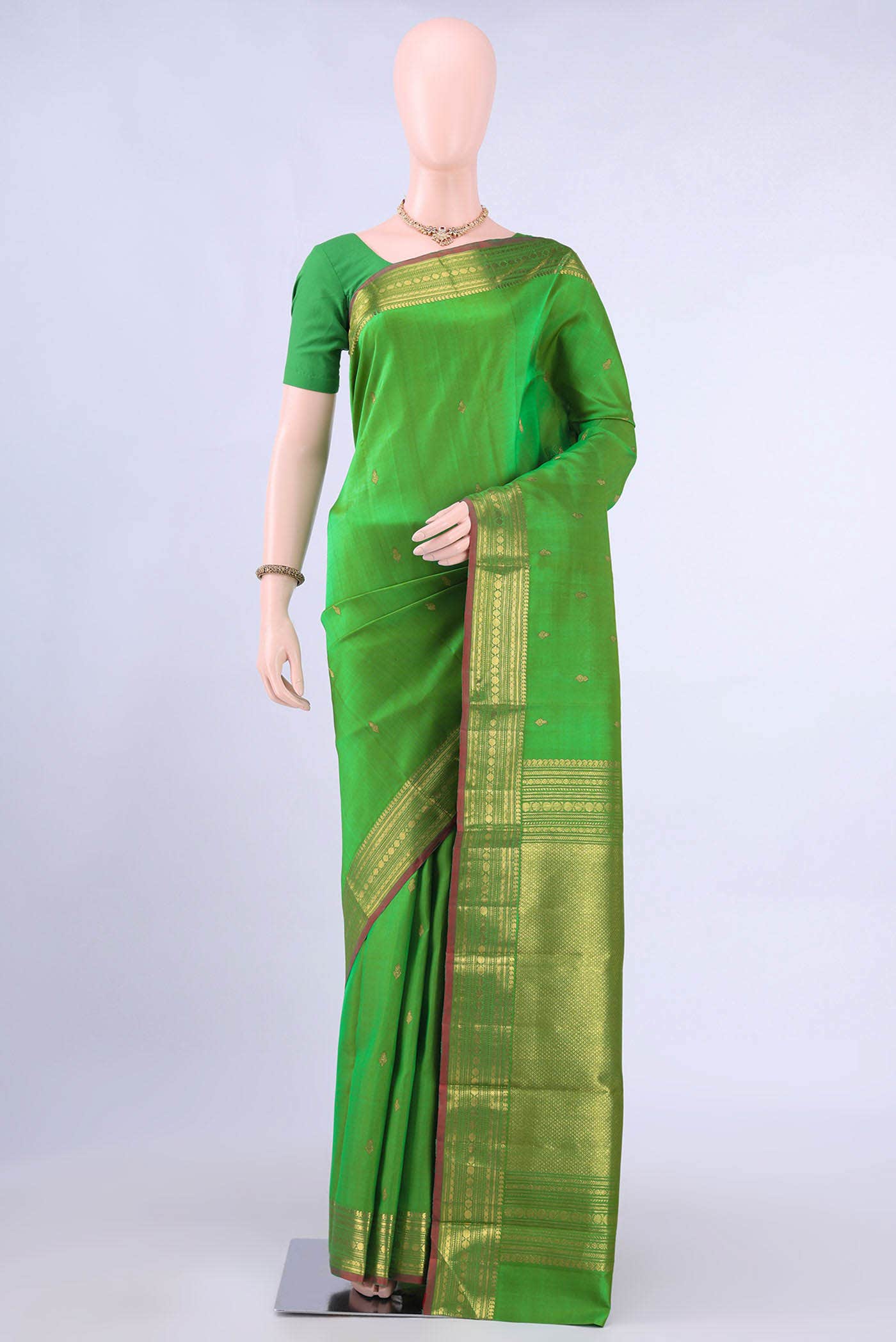 Light Green Kanchipuram Silk Saree