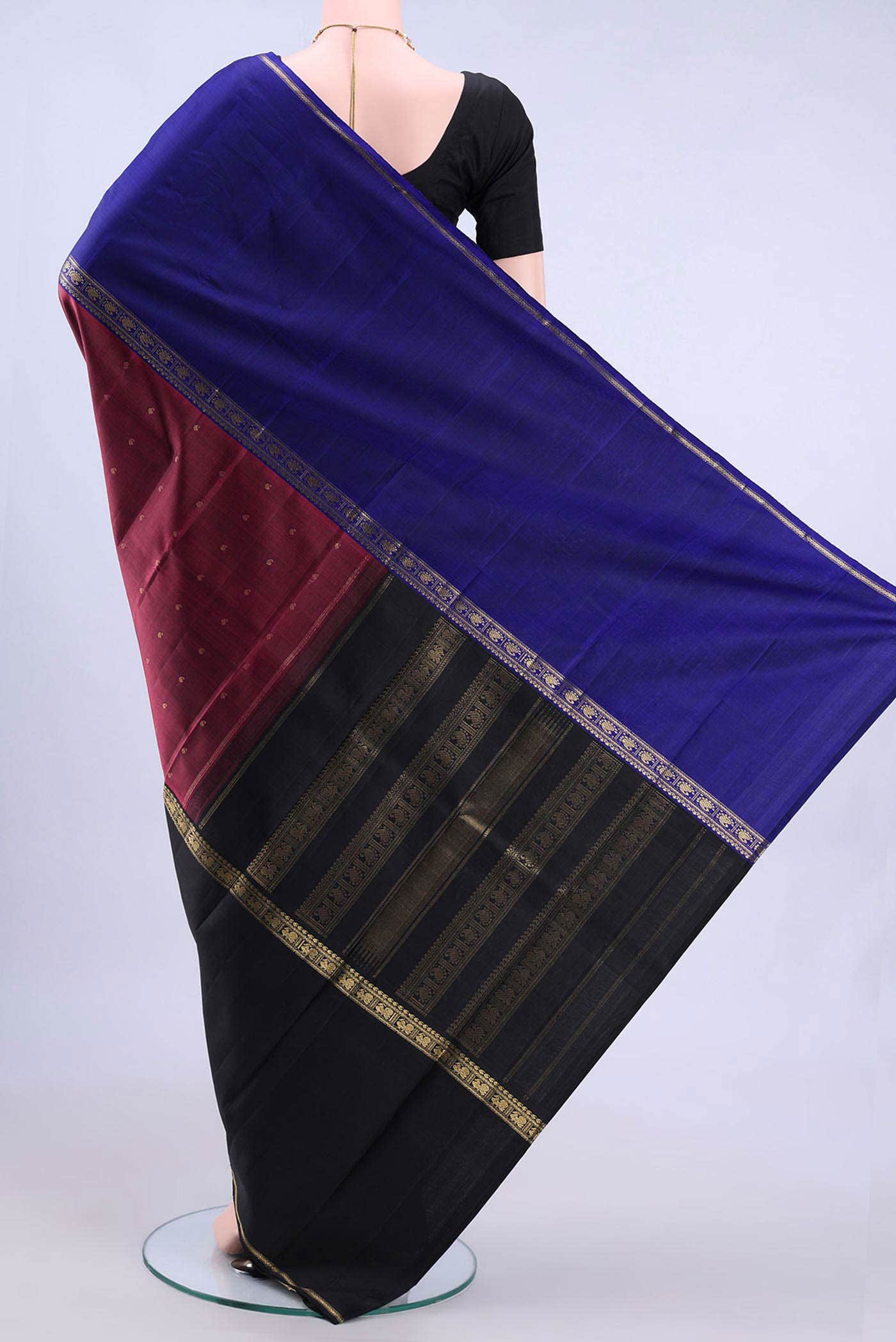 Maroon Kanchipuram Silk Saree