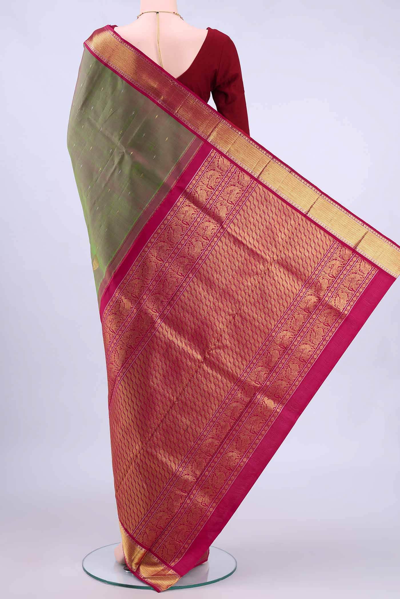 Green Kanchipuram Saree