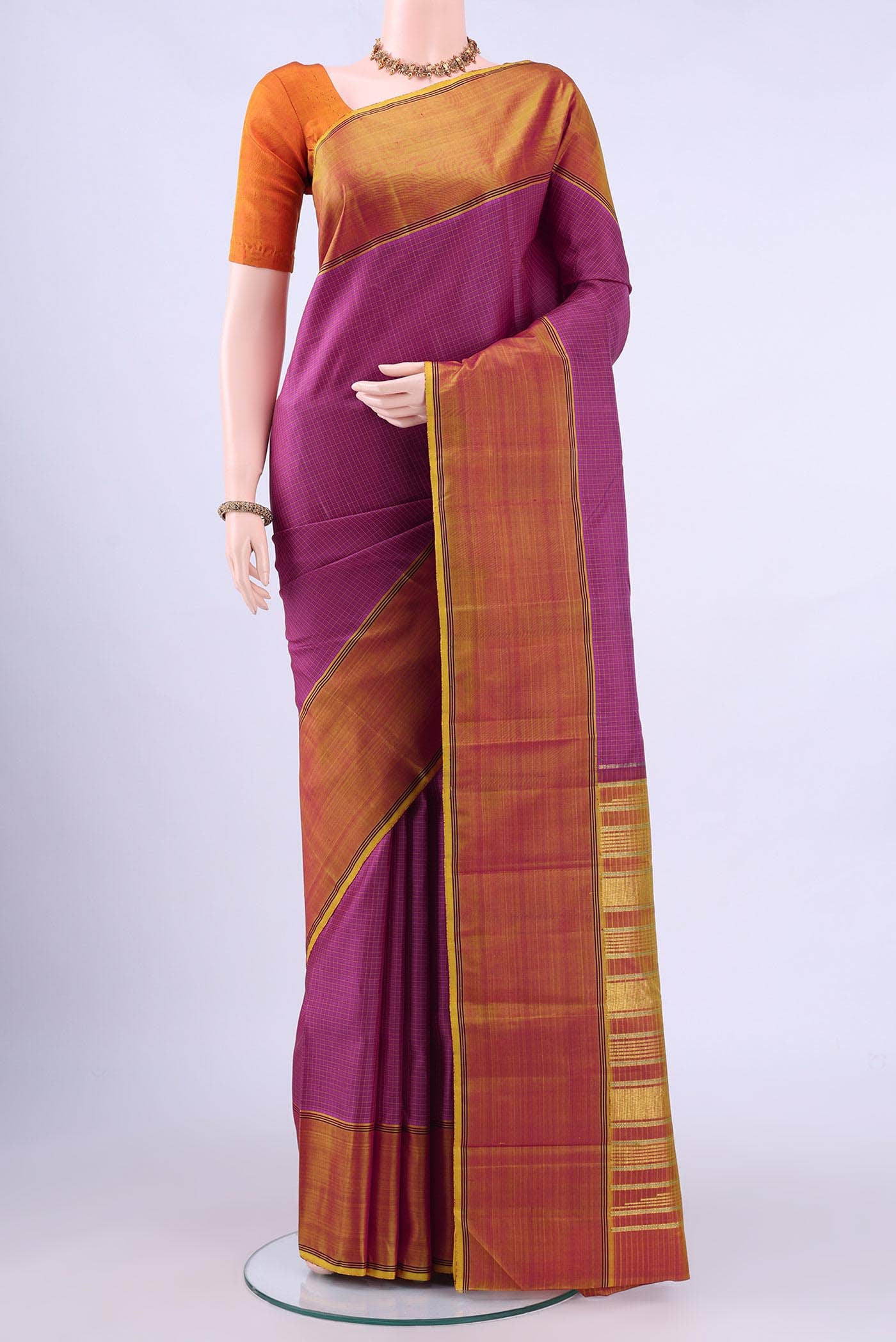 Magenta Kanchipuram Silk Saree