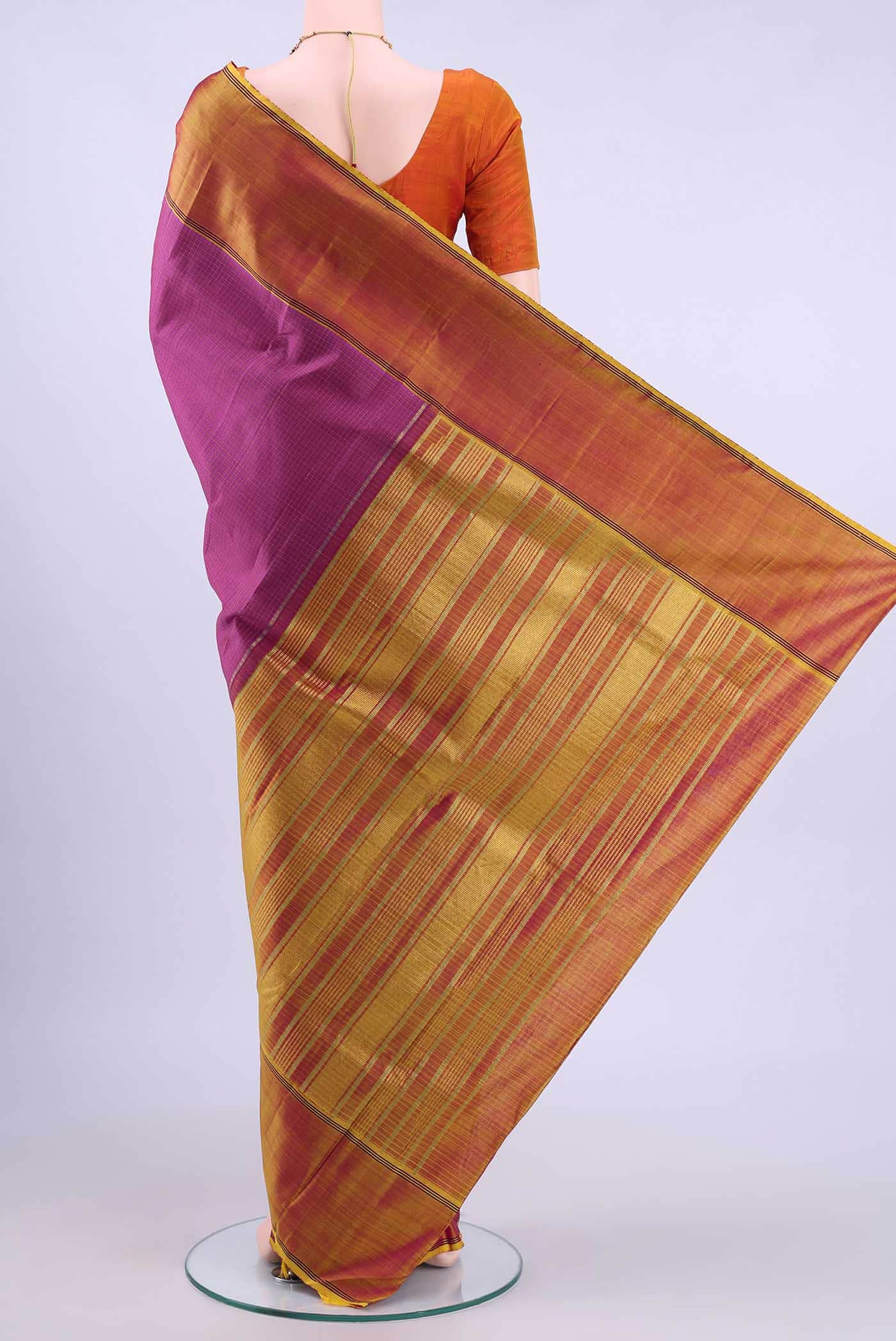 Magenta Kanchipuram Silk Saree