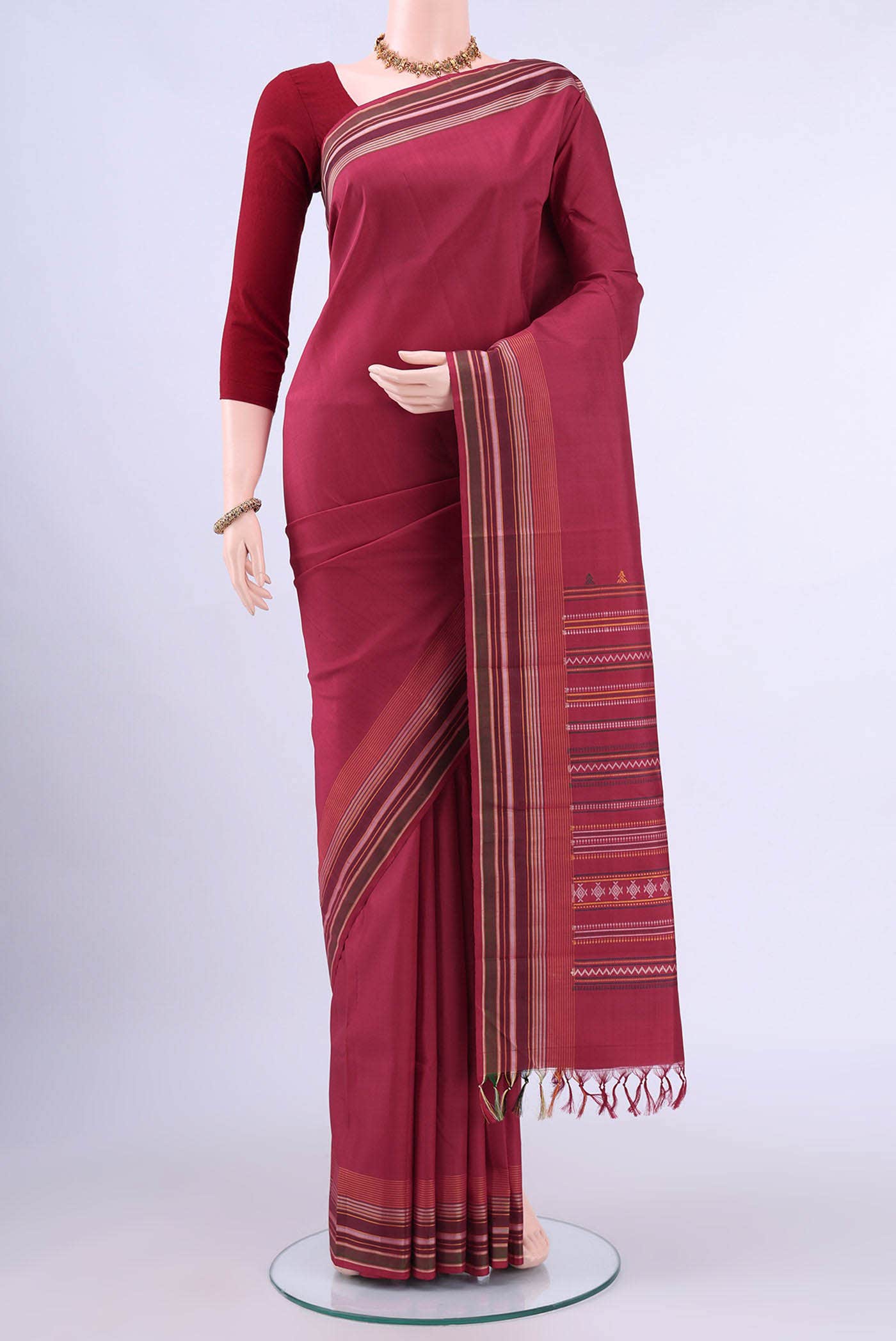 Red Kanchipuram Saree