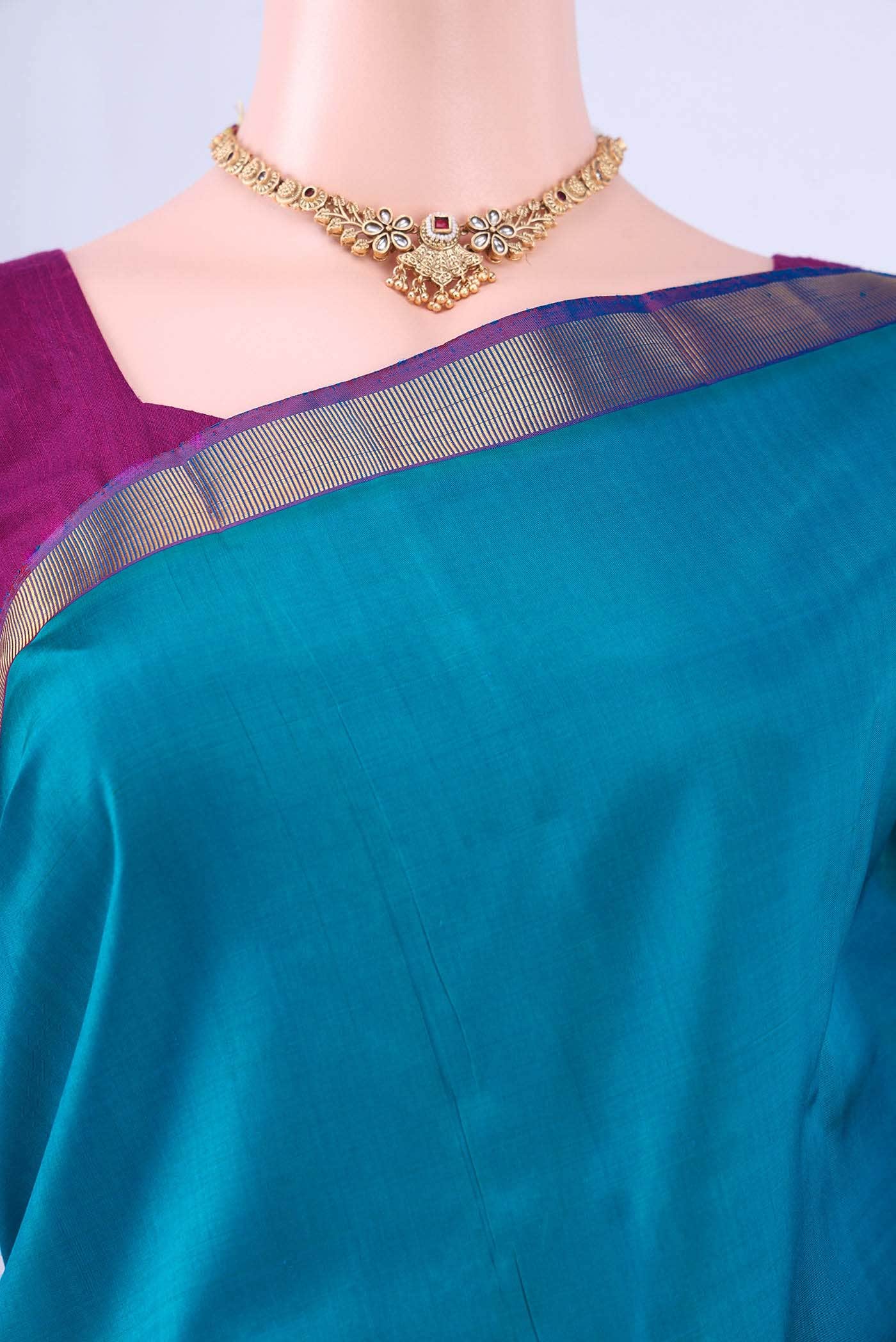 Blue Kanchipuram Saree