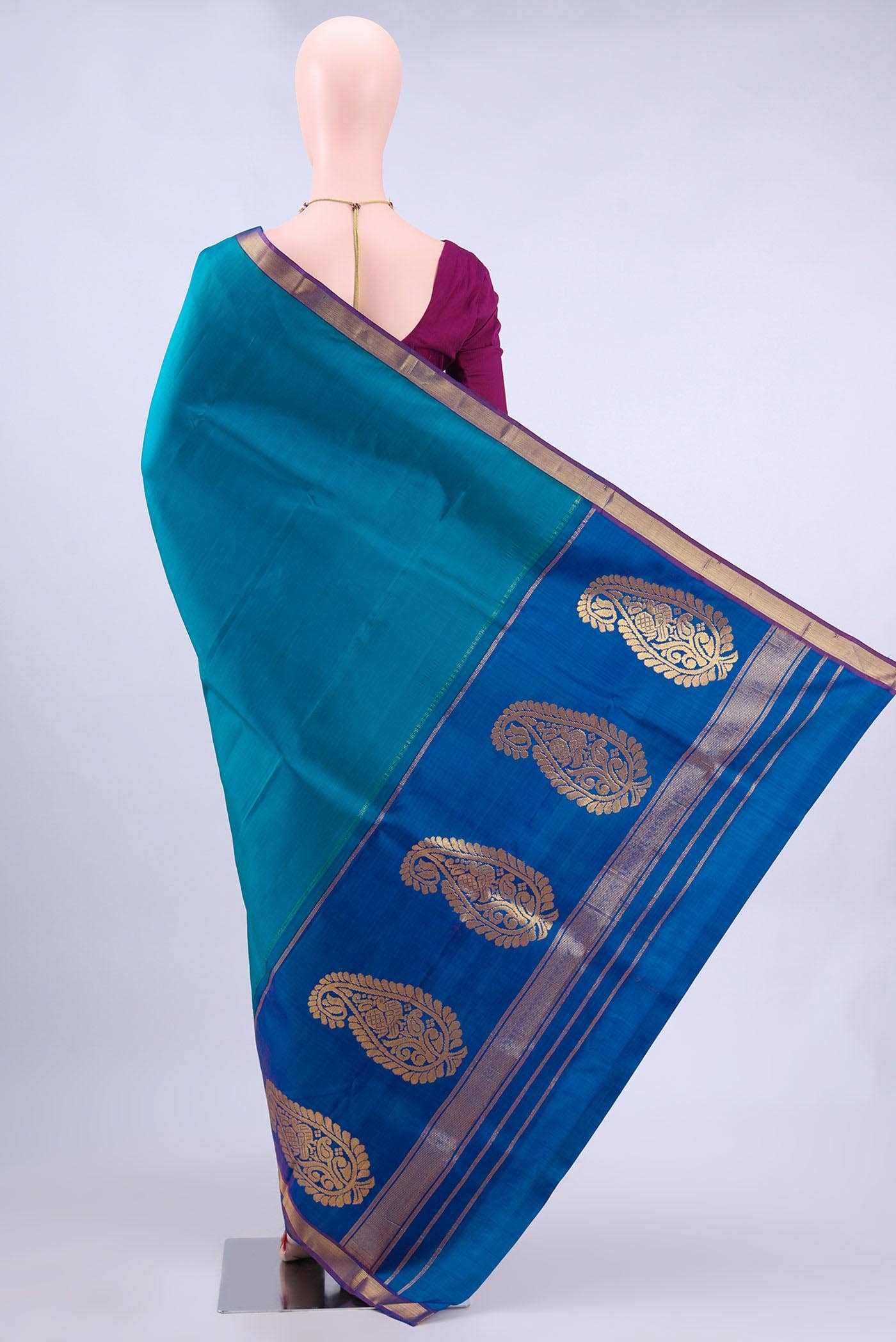 Blue Kanchipuram Saree
