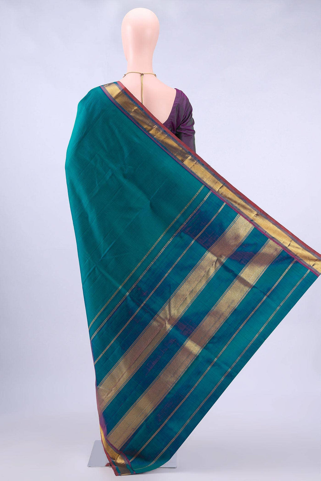 Dark Blue Kanchipuram Silk Saree