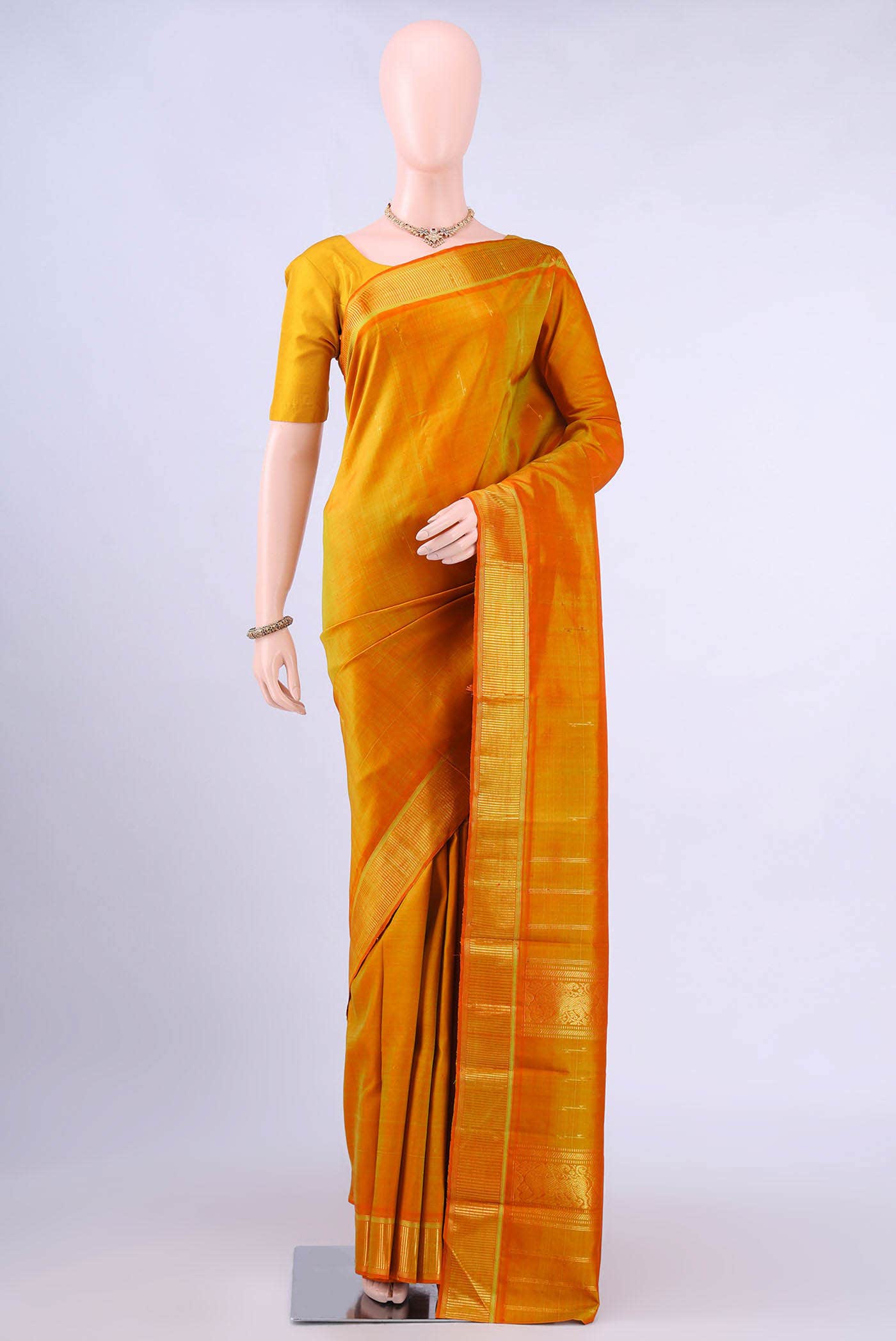 no Dual Tone Kanchipuram Silk Saree