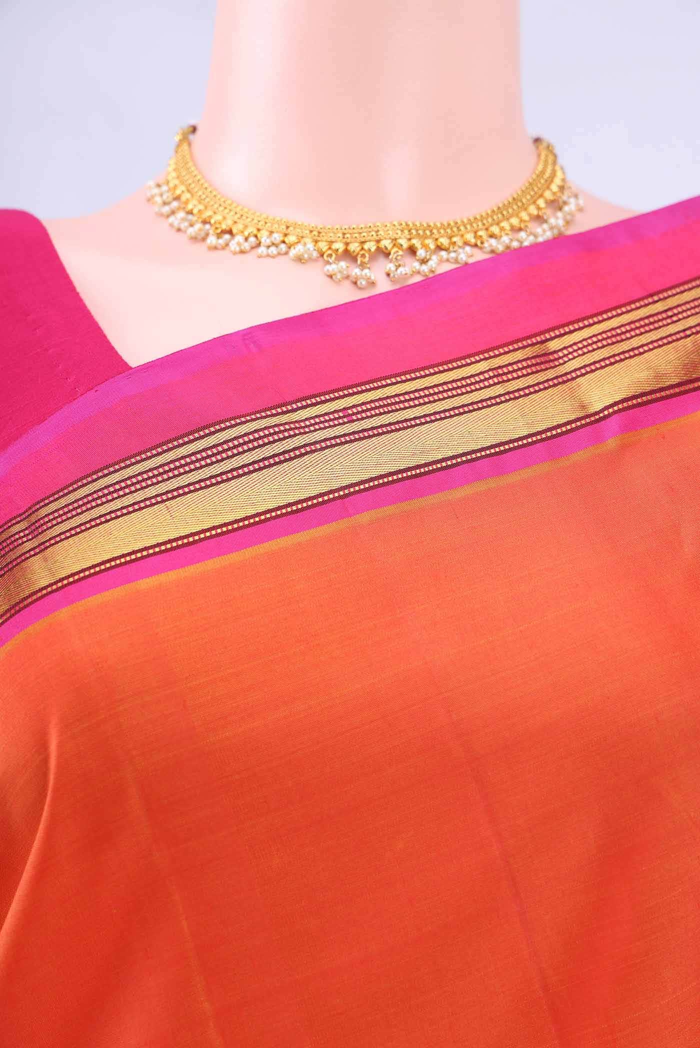 Orange Kanchipuram Saree