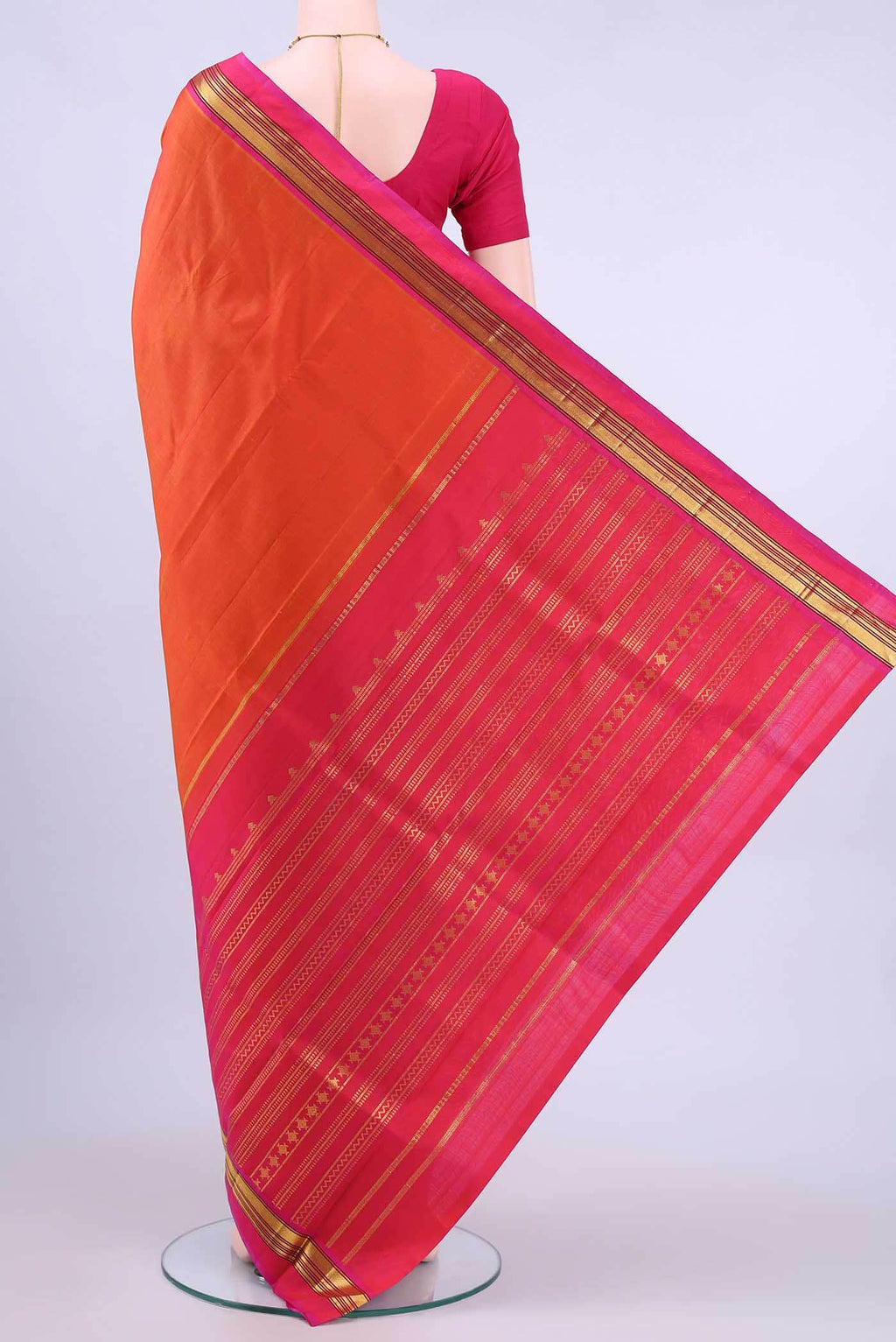 Orange Kanchipuram Saree