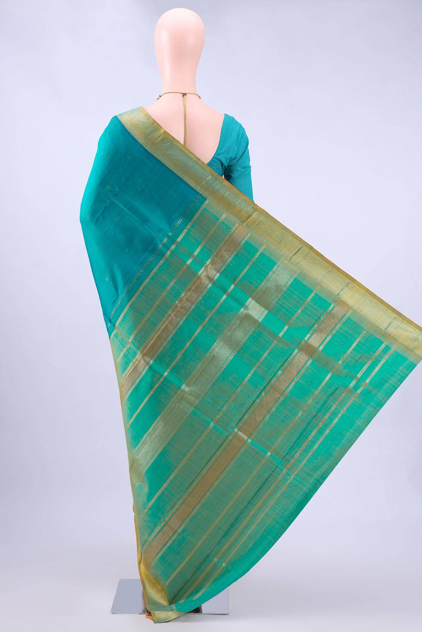 Sea Green Kanchipuram Saree