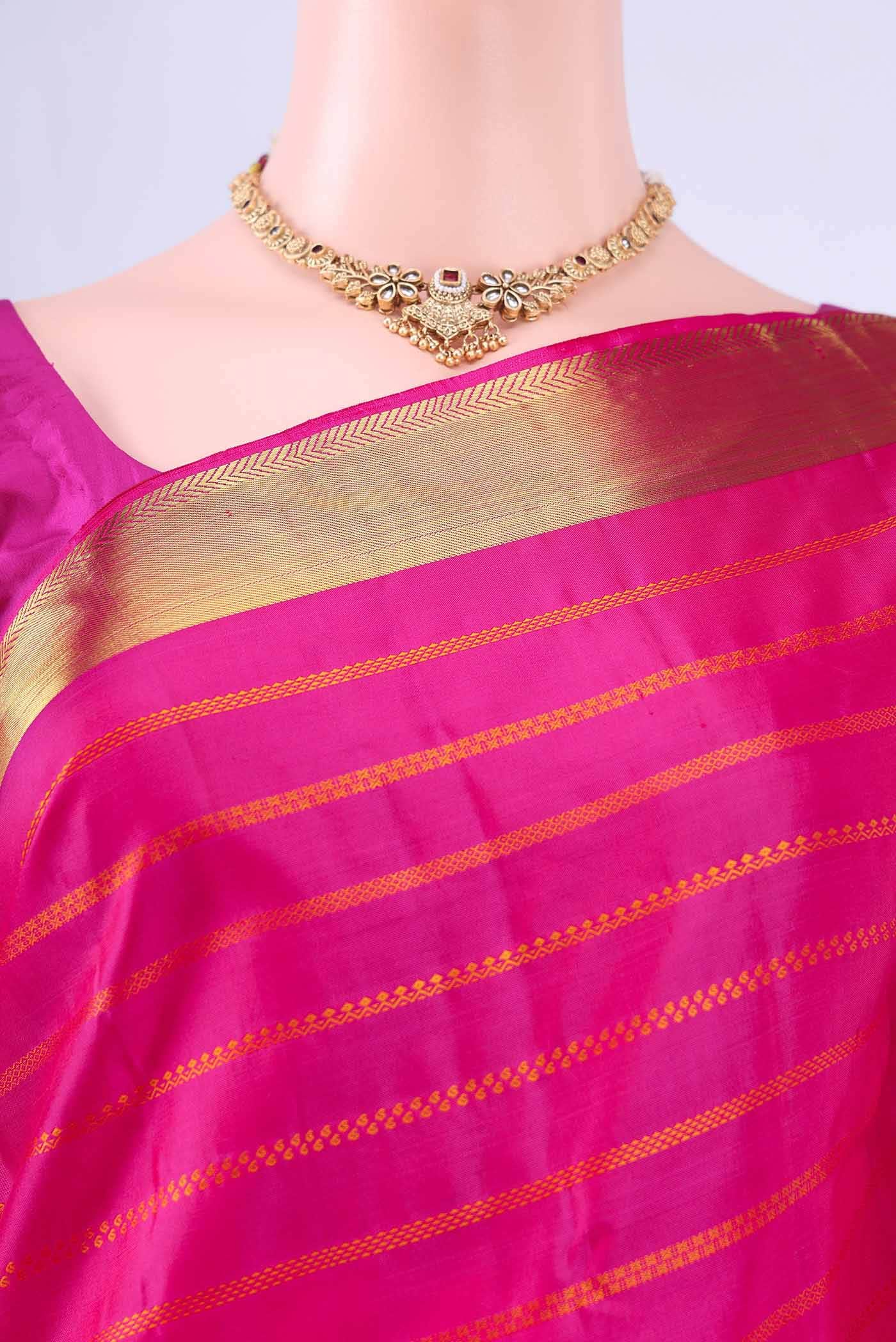 Rani Pink Kanchipuram Silk Saree