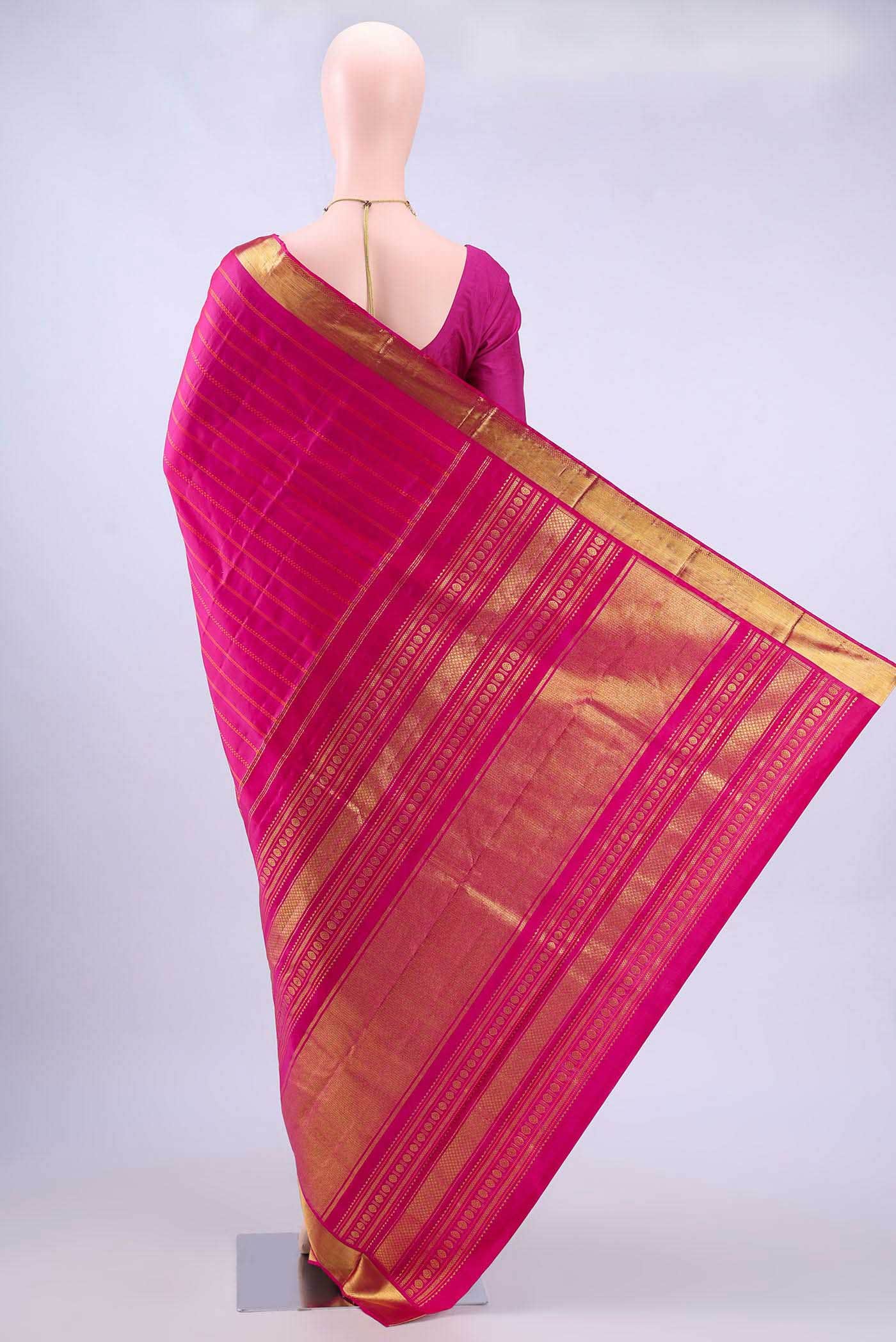 Rani Pink Kanchipuram Silk Saree