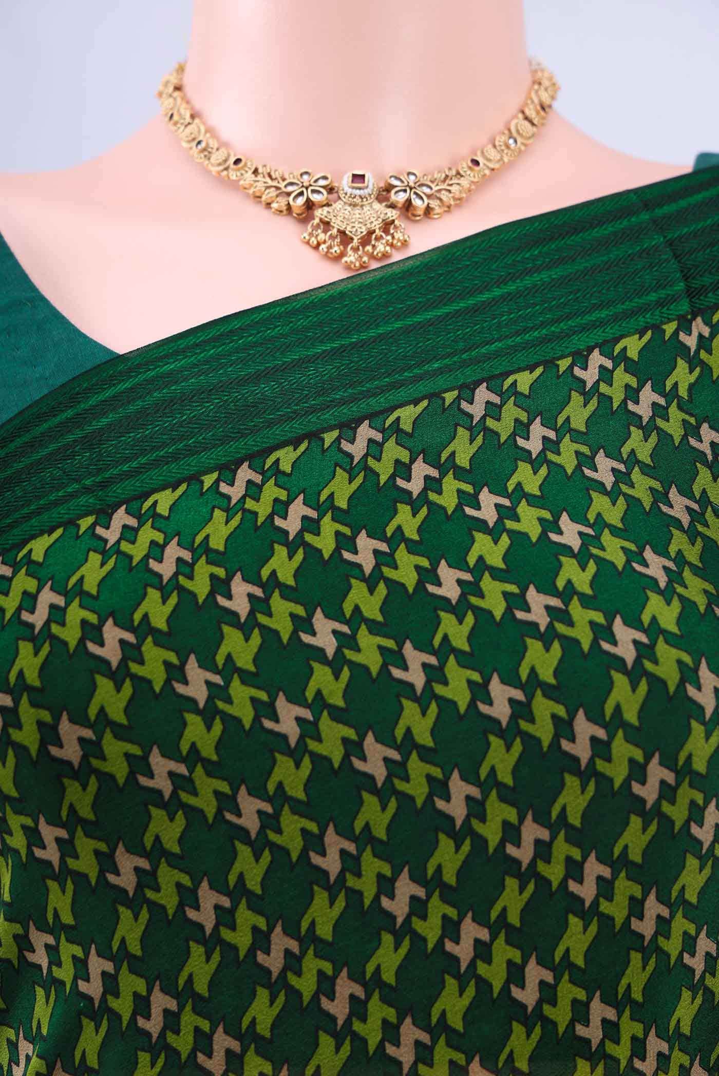 Black Mysore Crepe Saree