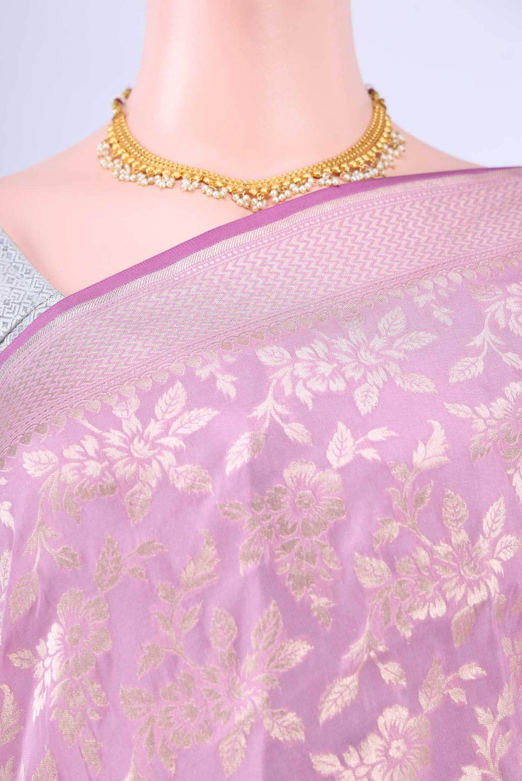 Pink Banarasi Silk Saree