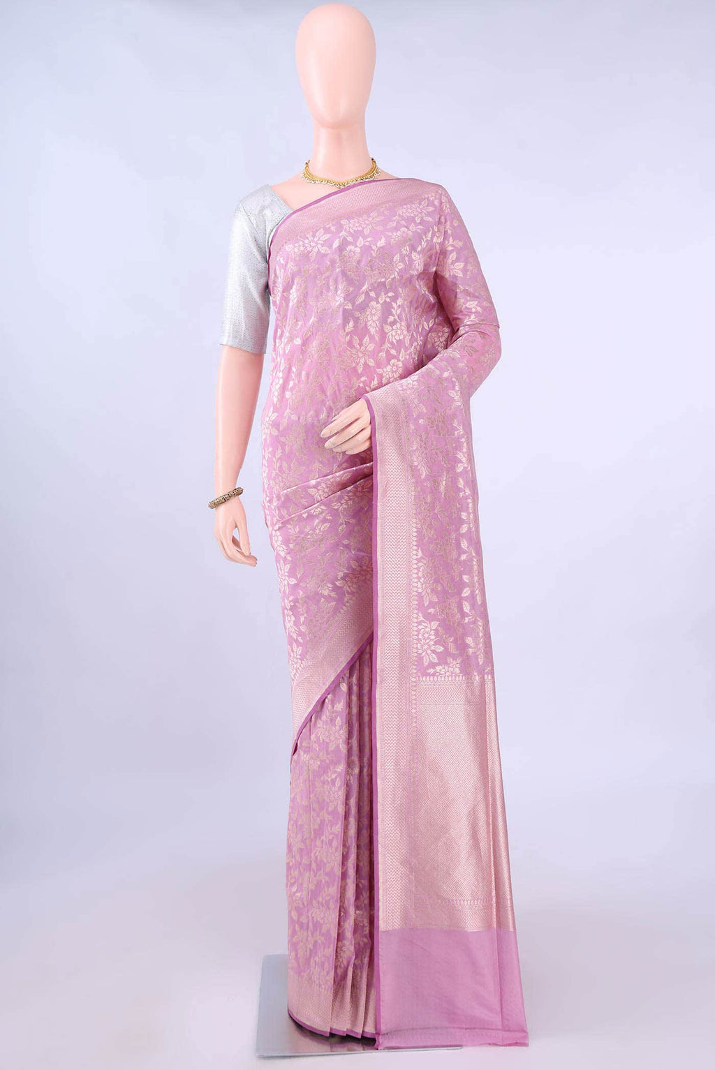 Pink Banarasi Silk Saree