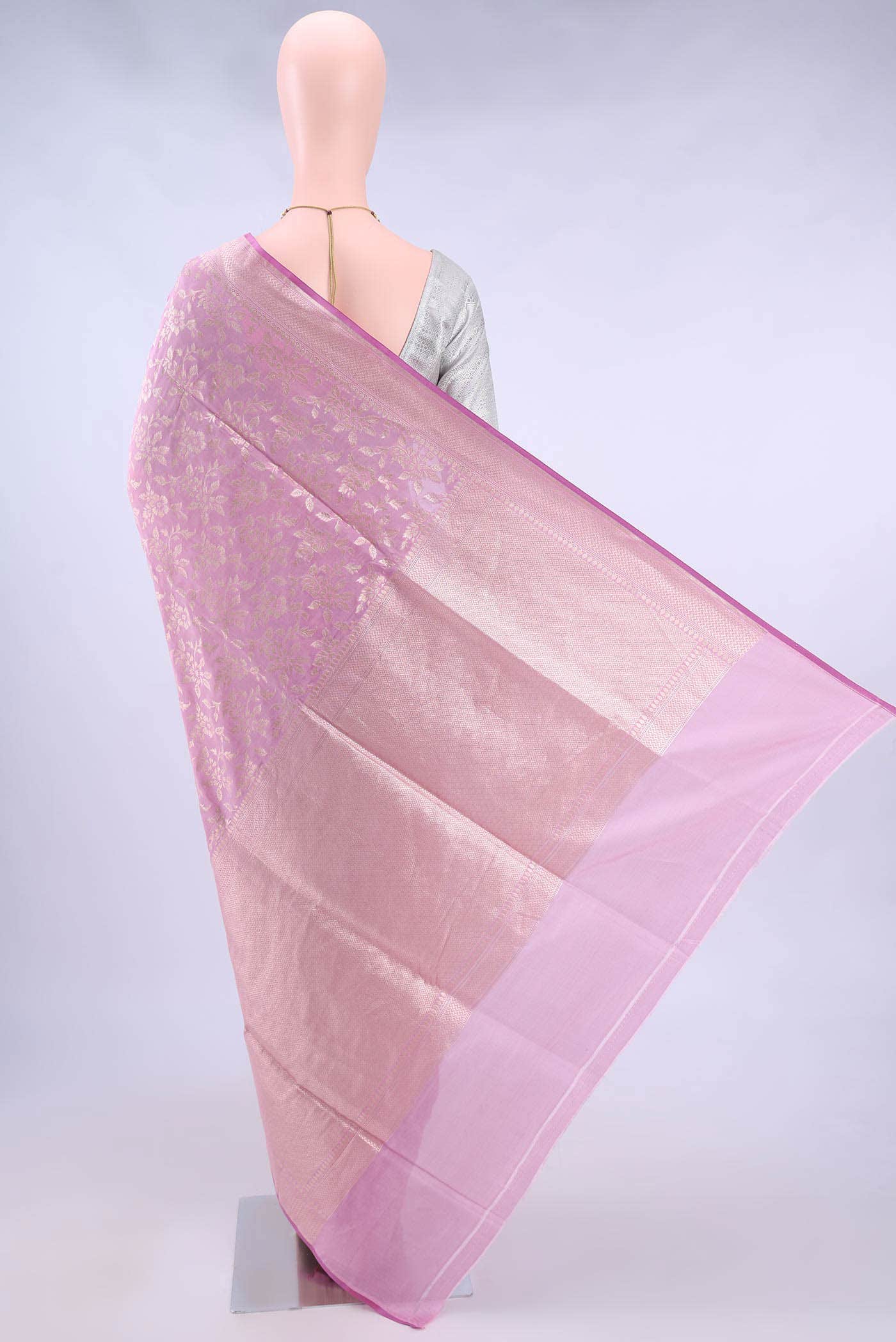 Pink Banarasi Silk Saree