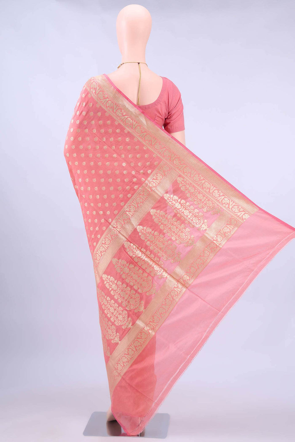 Peach Banarasi Saree