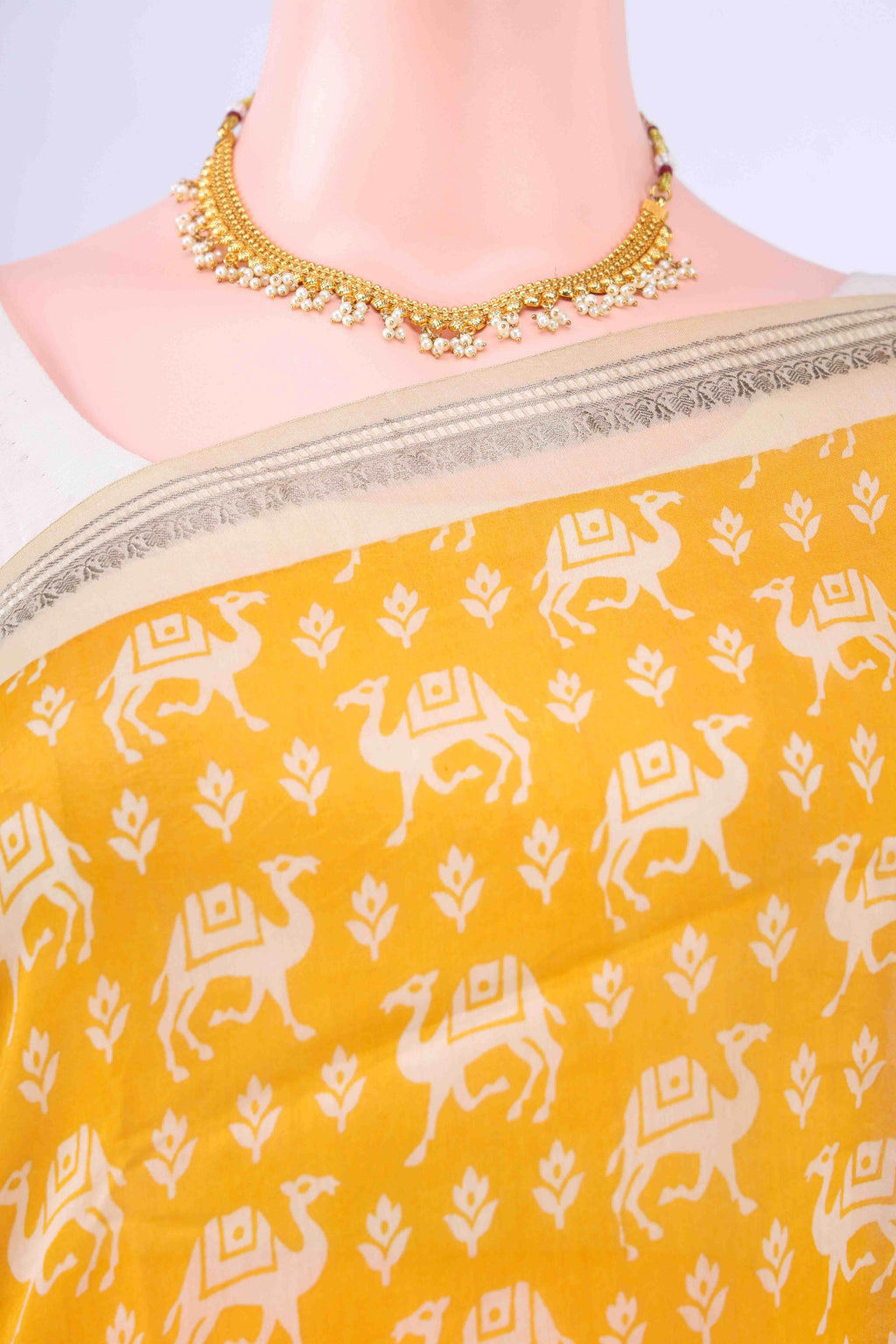 Yellow Bengal Cotton - Tangail Saree