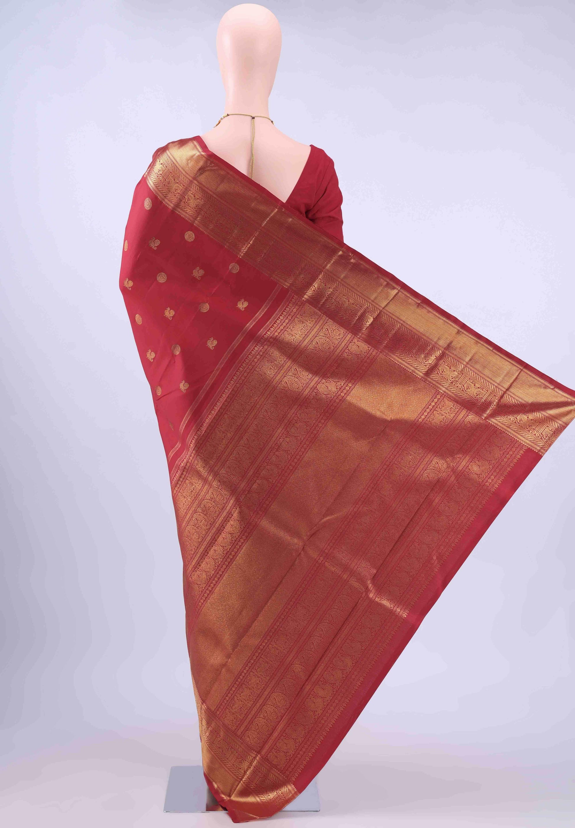 Pure Silk Pure Zari Red Kanchipuram Saree