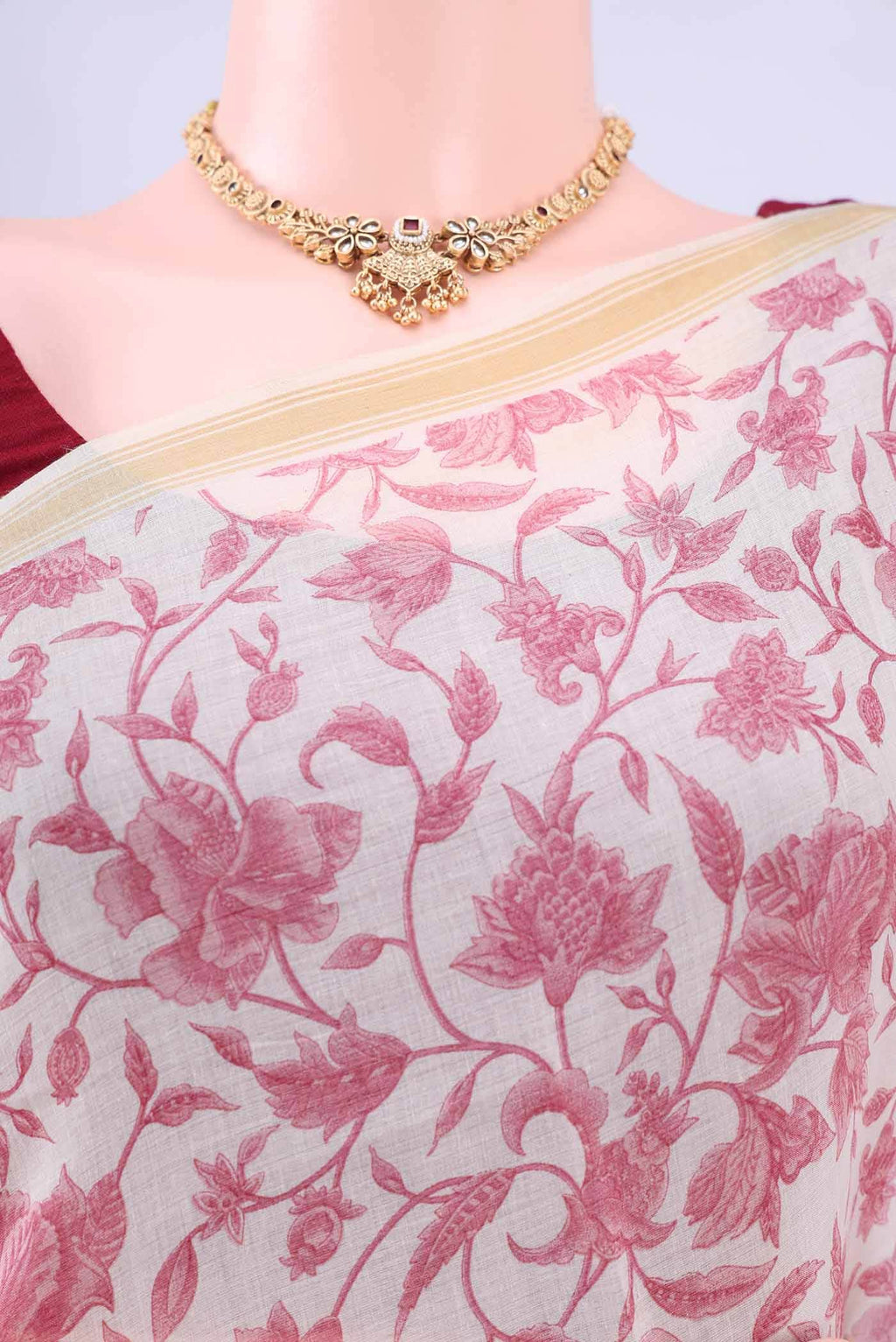 Off White Tussar Saree