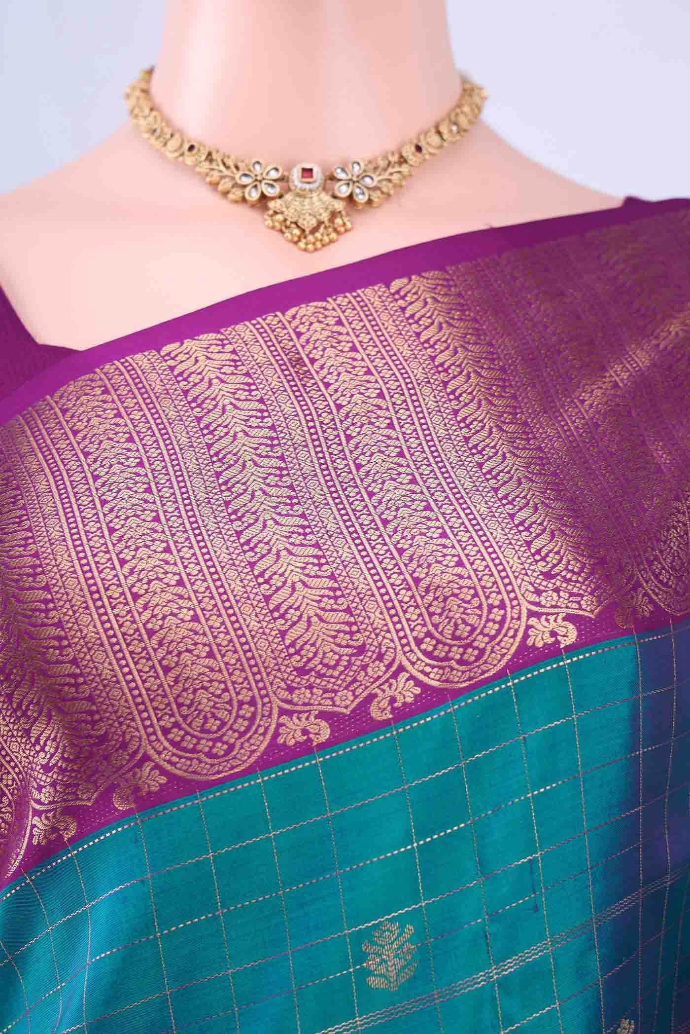 Dark Blue Nangavalli Silk [ Salem ] Saree