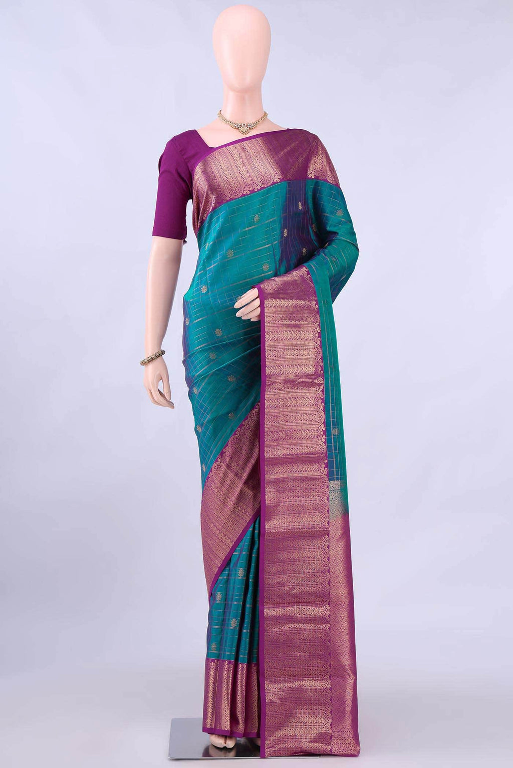 Dark Blue Nangavalli Silk [ Salem ] Saree