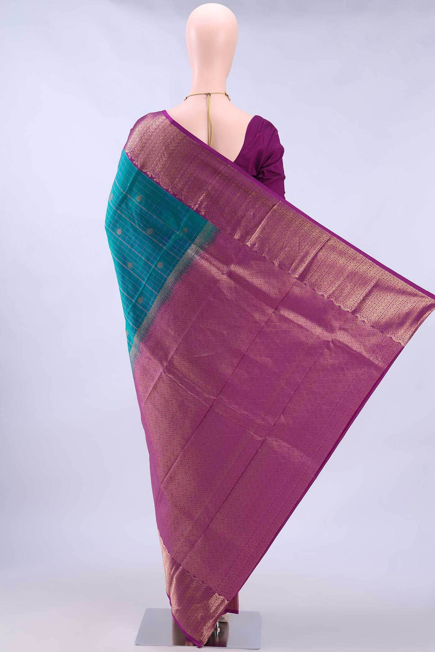 Dark Blue Nangavalli Silk [ Salem ] Saree