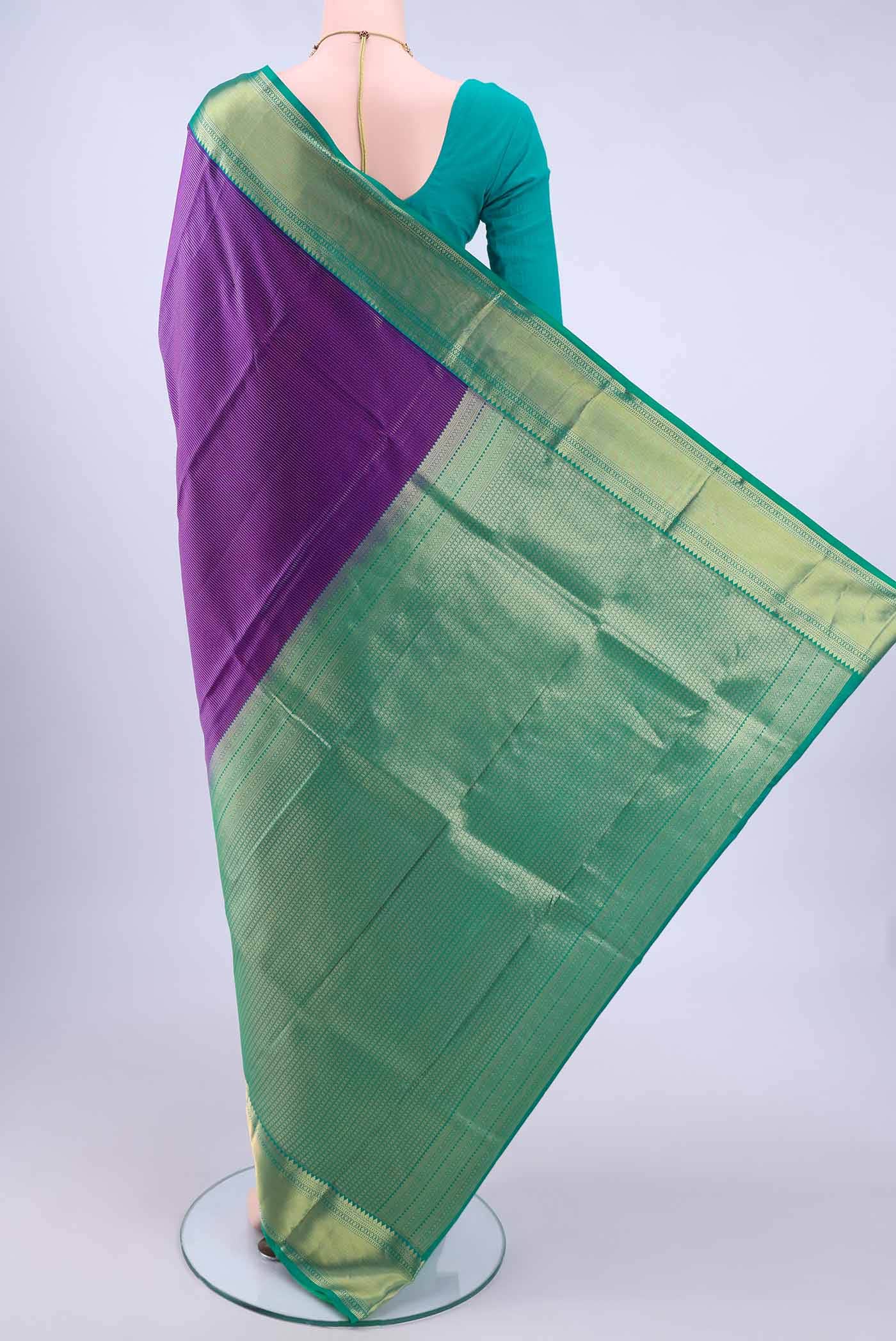 Purple Kanchipuram Silk Saree