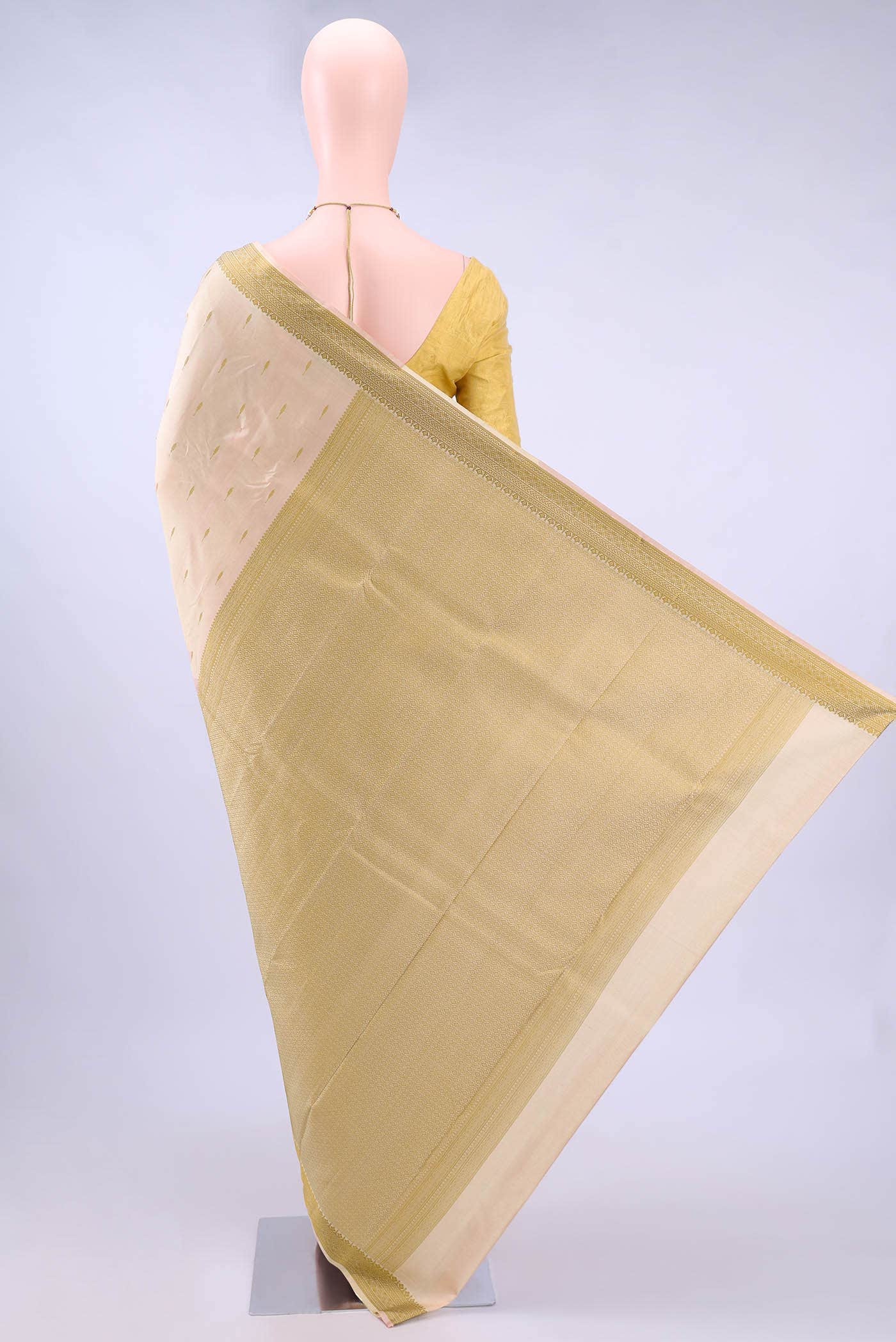 Peach Kanchipuram Silk Saree