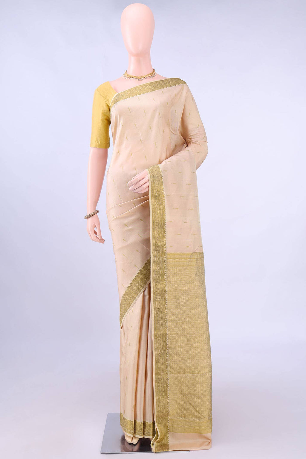 Peach Kanchipuram Silk Saree