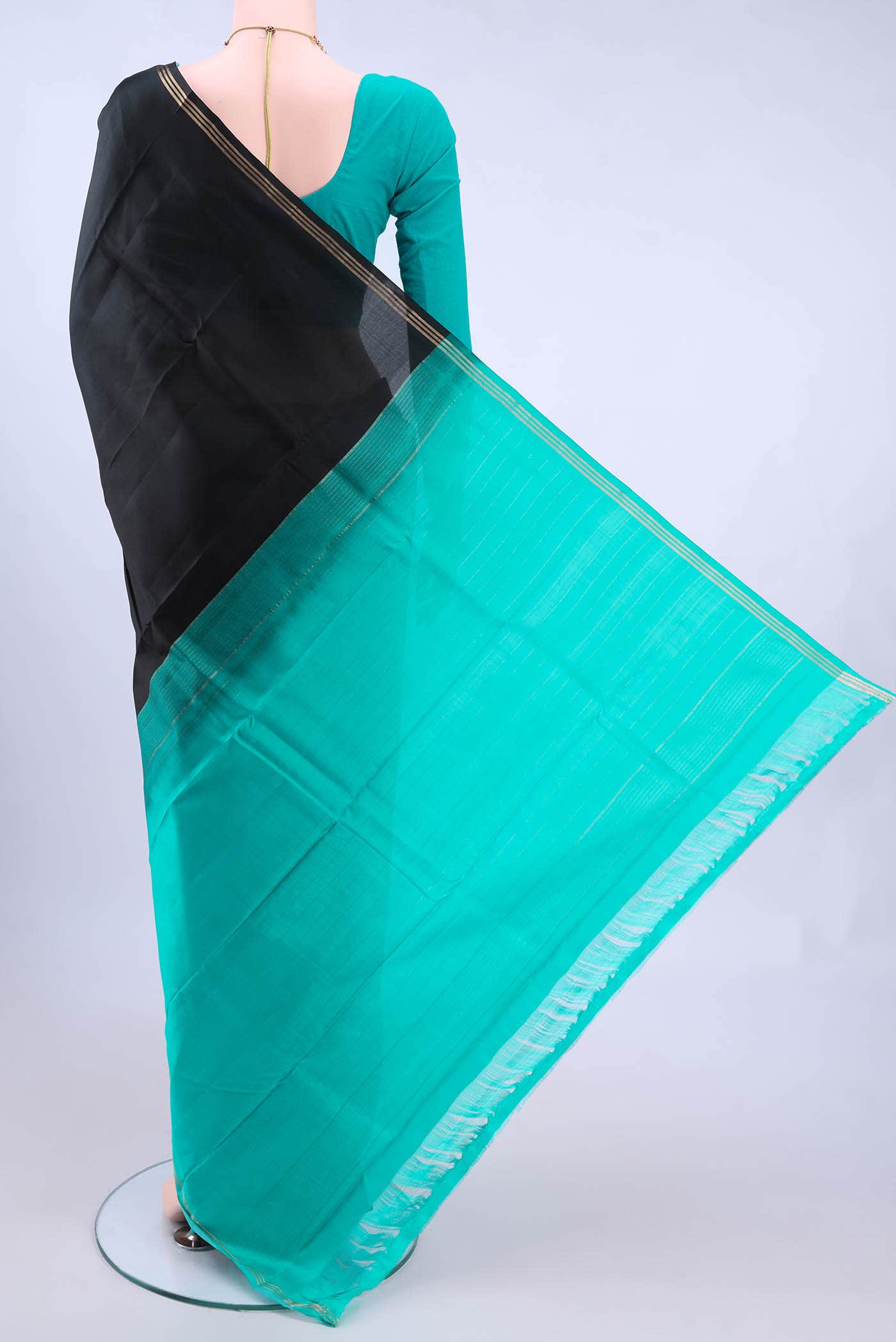 Black Kanchipuram Silk Saree