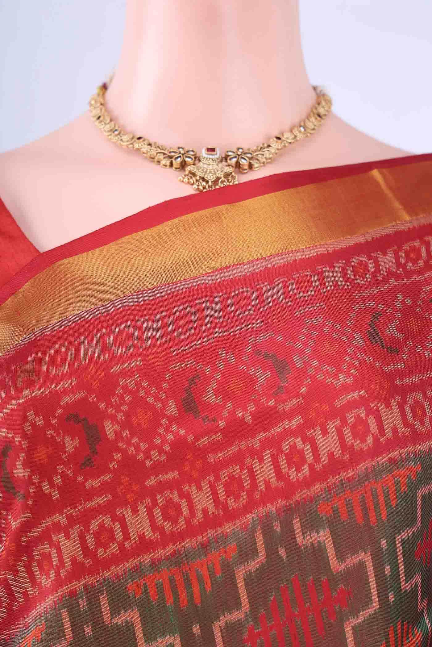 Green Rajkot Patola Silk Saree