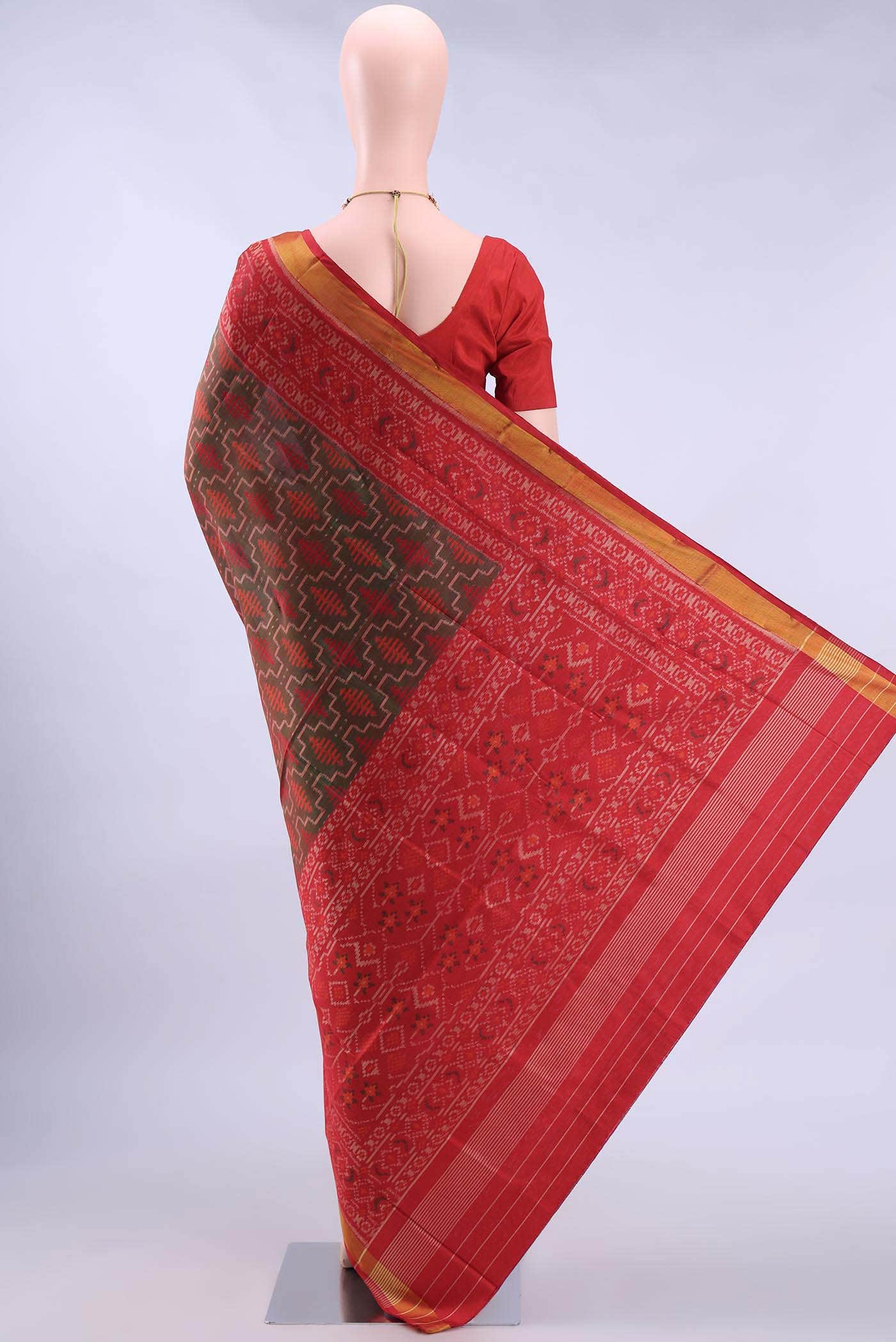 Green Rajkot Patola Silk Saree