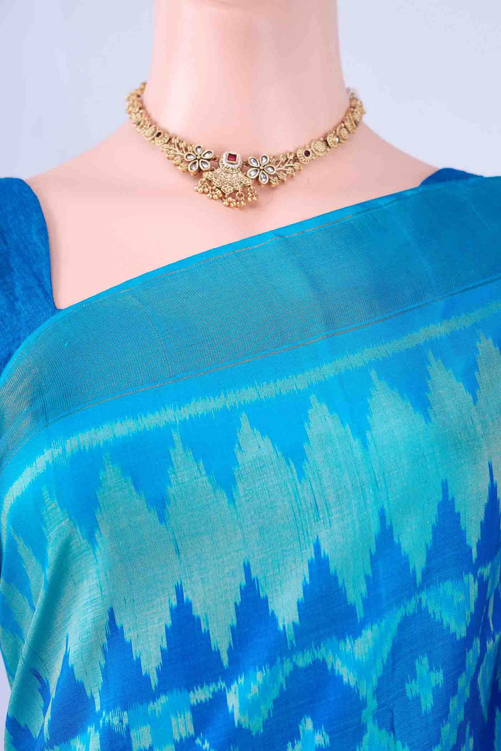Blue Rajkot Patola Silk Saree