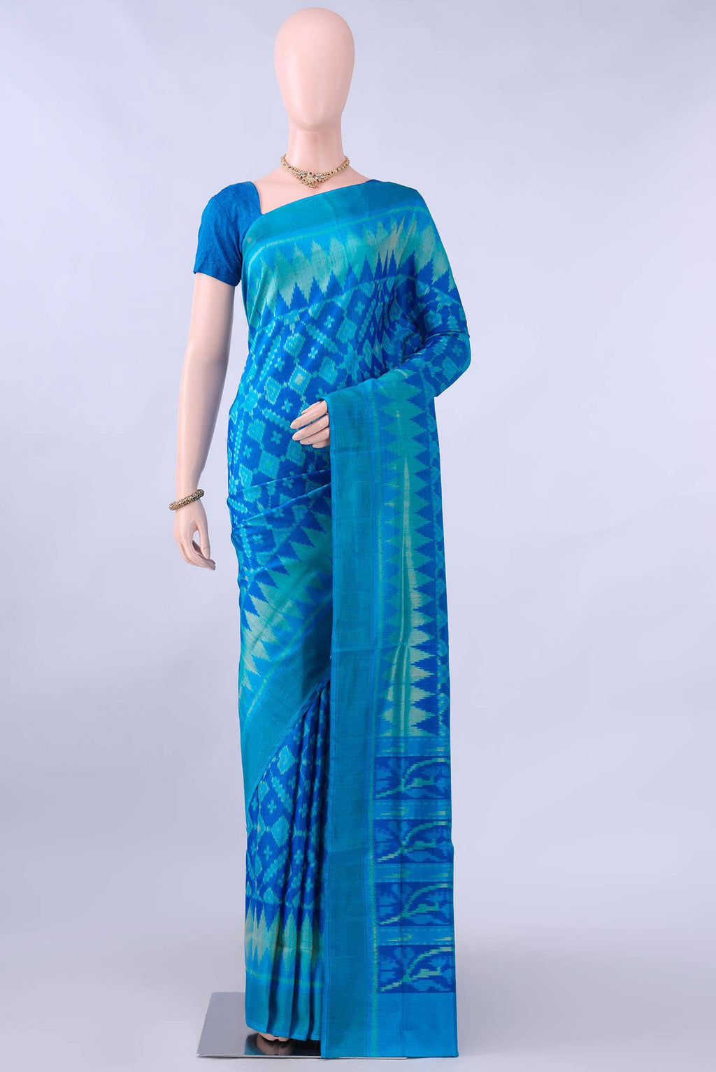 Blue Rajkot Patola Silk Saree