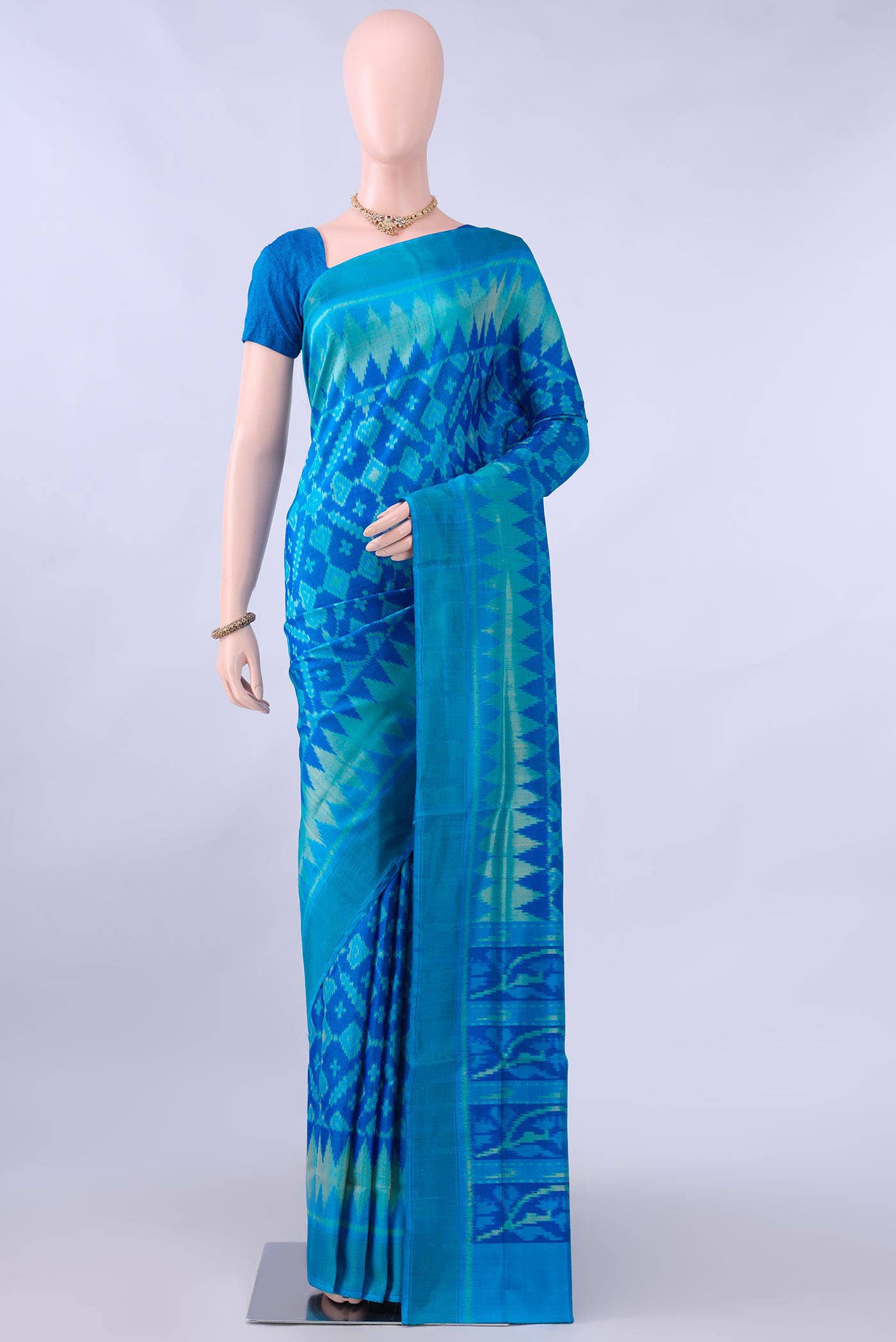 Blue Rajkot Patola Silk Saree